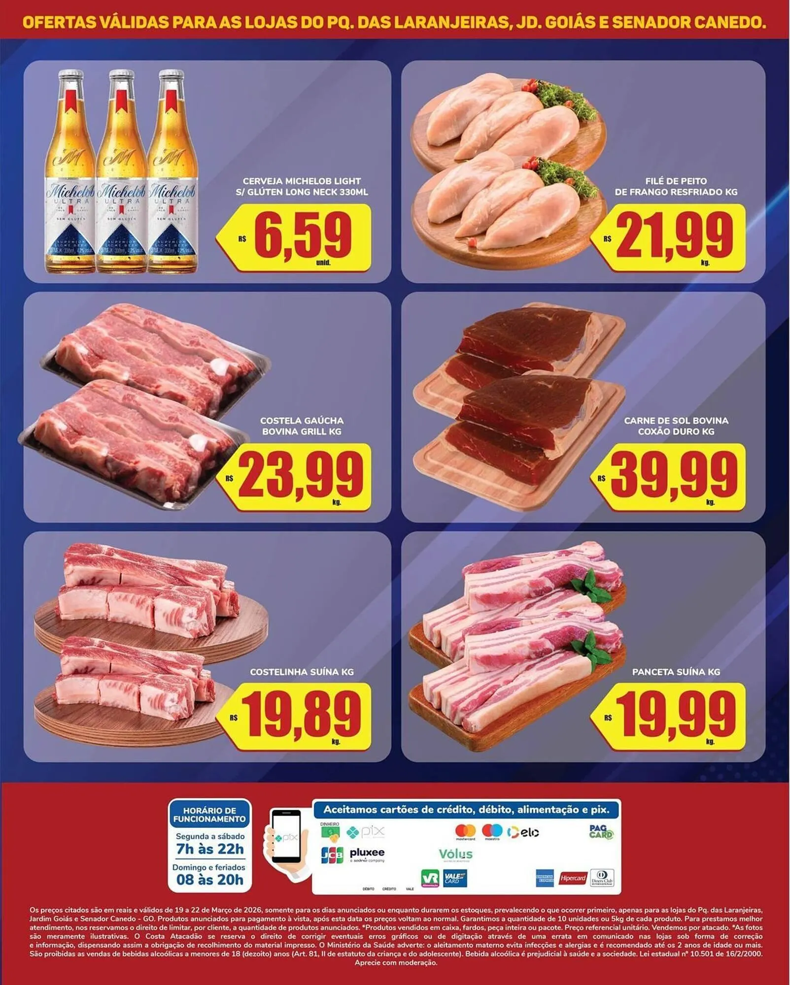 Encarte de Tabloide Costa Atacadão 19 de março até 22 de março 2026 - Pagina 1