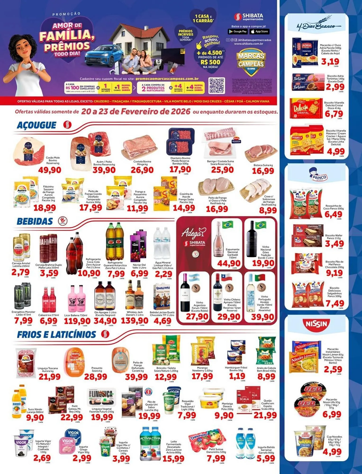 Encarte de Folheto Shibata Supermercados 19 de fevereiro até 23 de fevereiro 2026 - Pagina 1