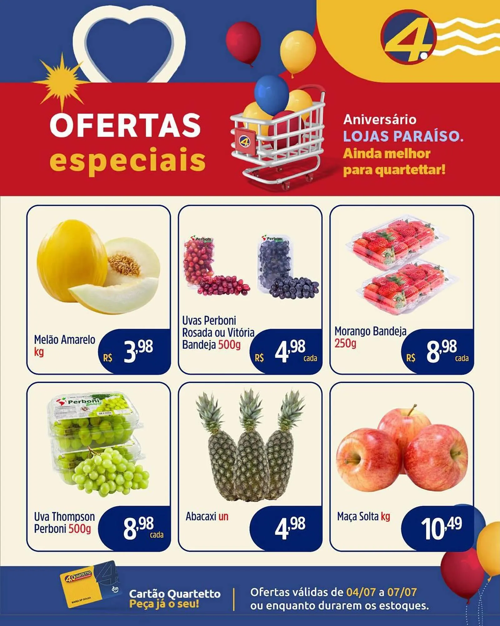 Encarte de Catálogo Quartetto Supermercados 4 de julho até 7 de julho 2025 - Pagina 3