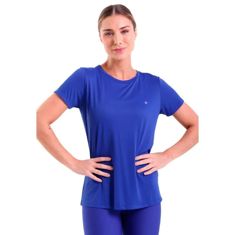 Camiseta Feminina Manga Curta Speed Azul Bic