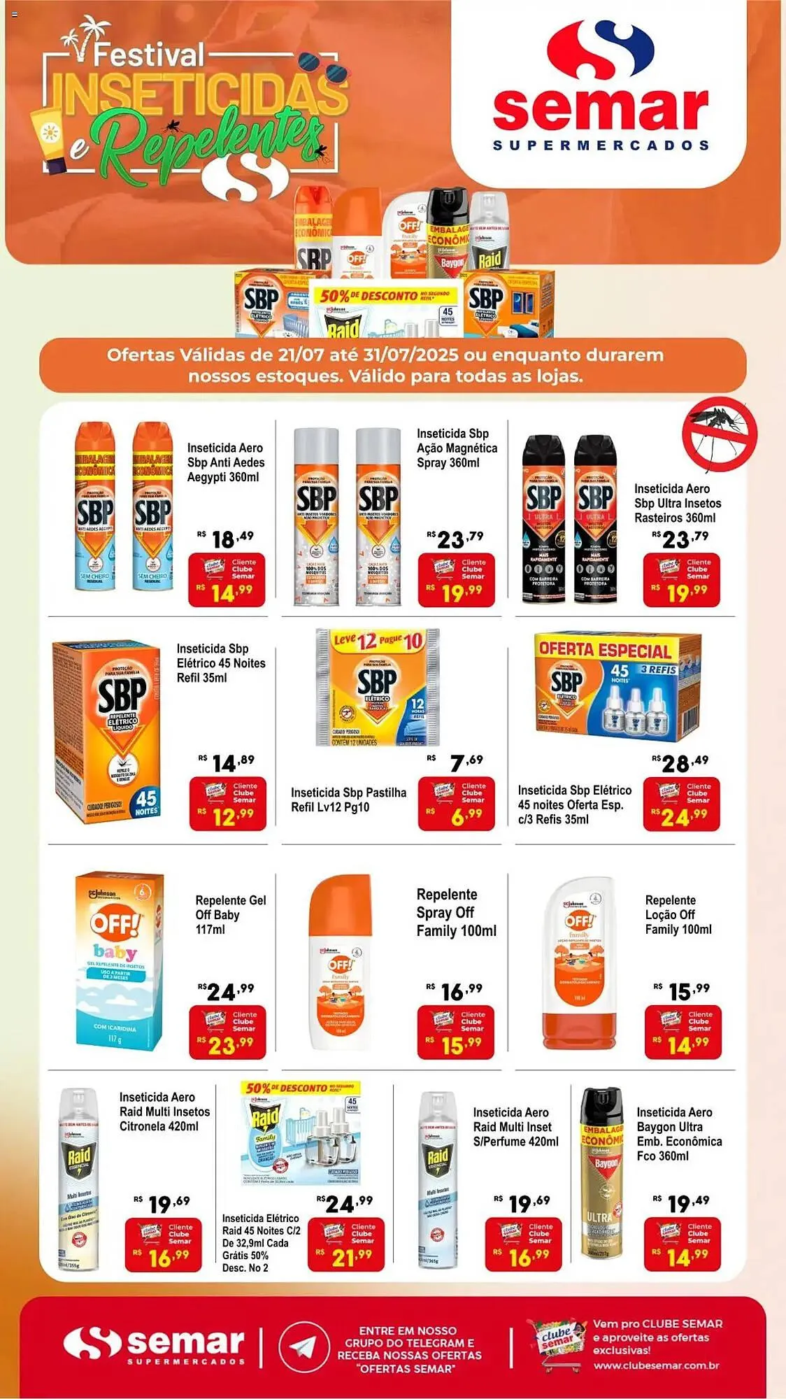 Encarte de Catálogo Semar Supermercado 21 de julho até 31 de julho 2025 - Pagina 1