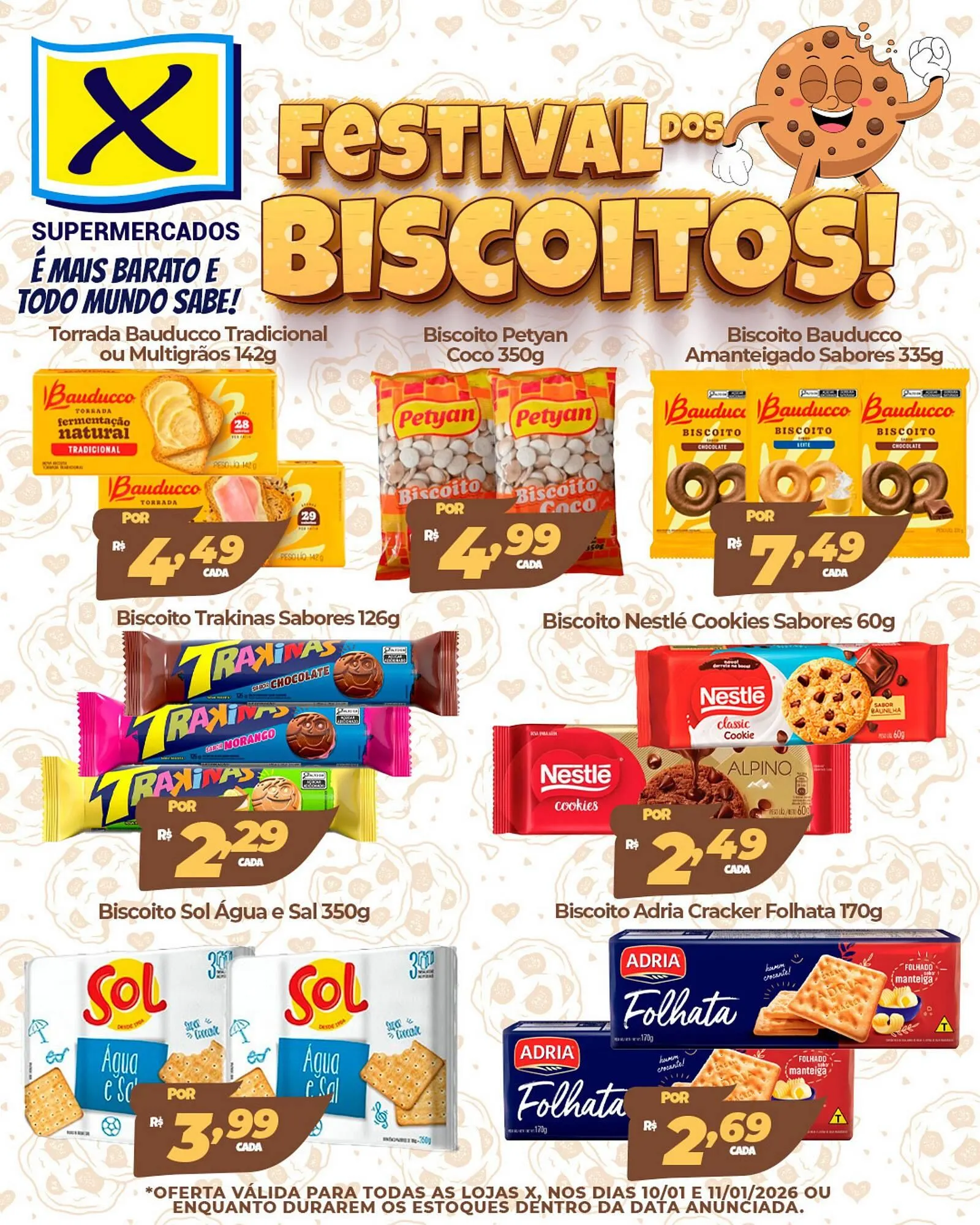 Encarte de Folheto X Supermercados 10 de janeiro até 11 de janeiro 2026 - Pagina 1