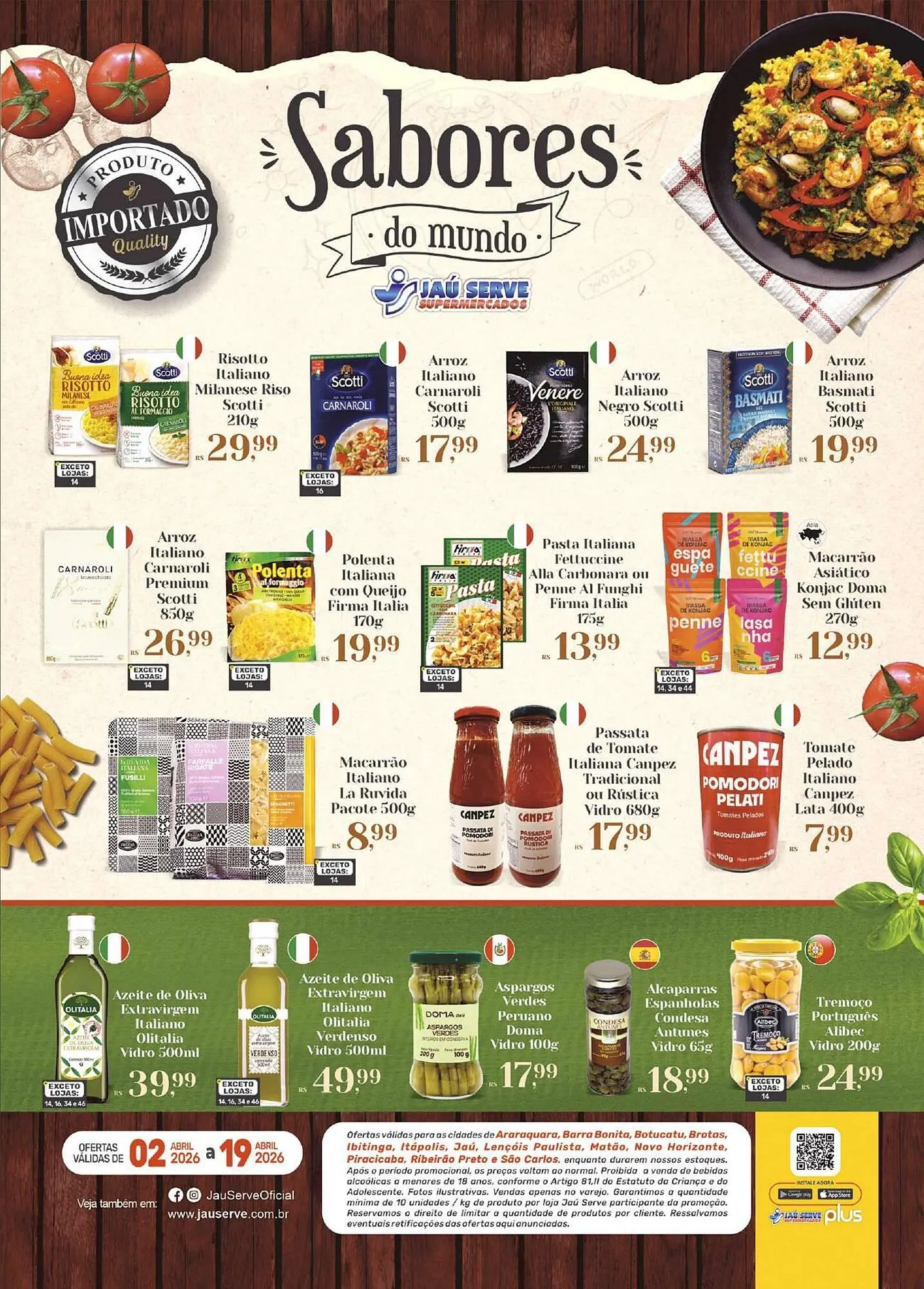 Encarte de Catálogo Supermercados Jau Serve 7 de abril até 19 de abril 2026 - Pagina 1