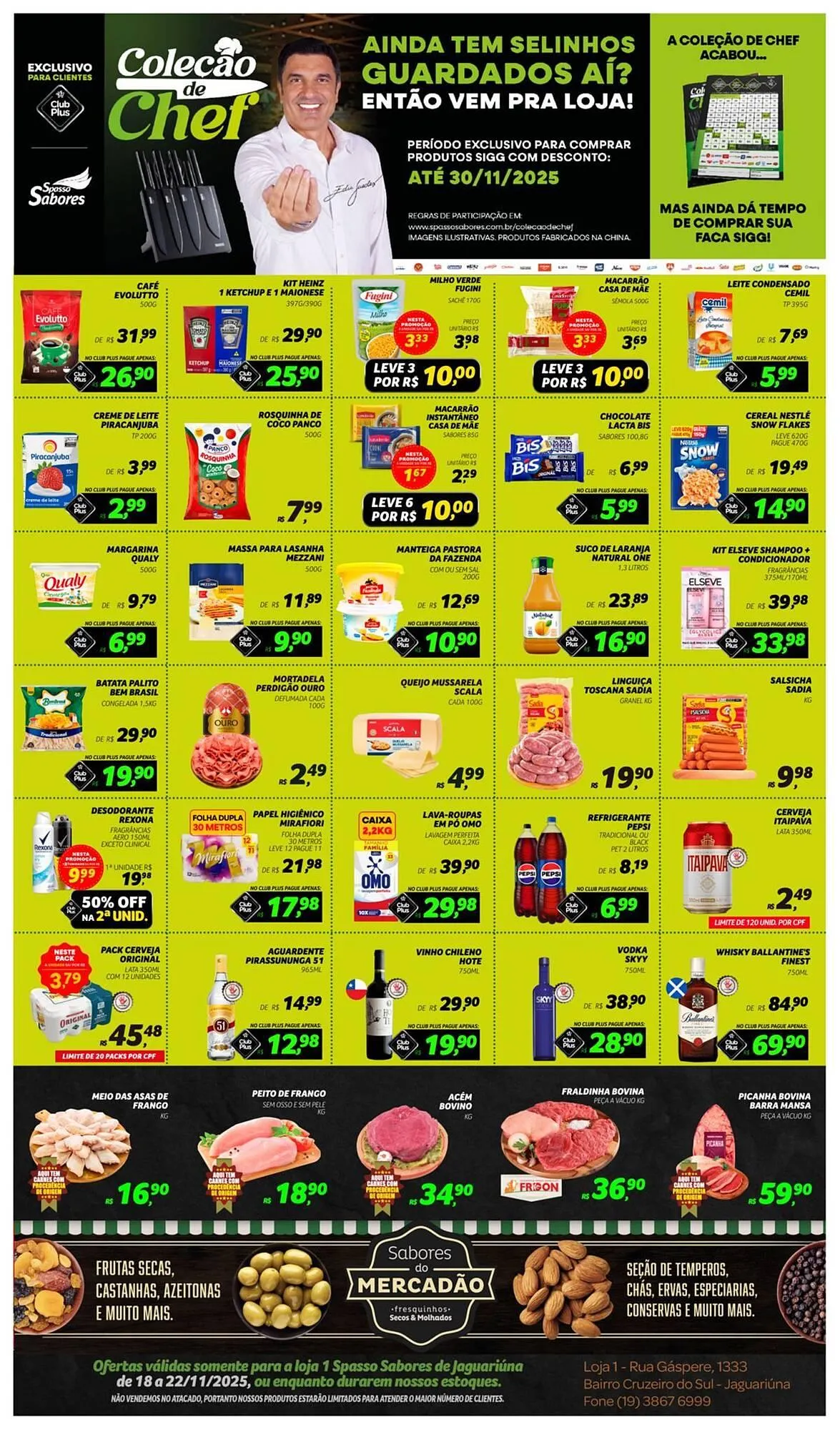 Encarte de Folheto Spasso Sabores 18 de novembro até 22 de novembro 2025 - Pagina 1