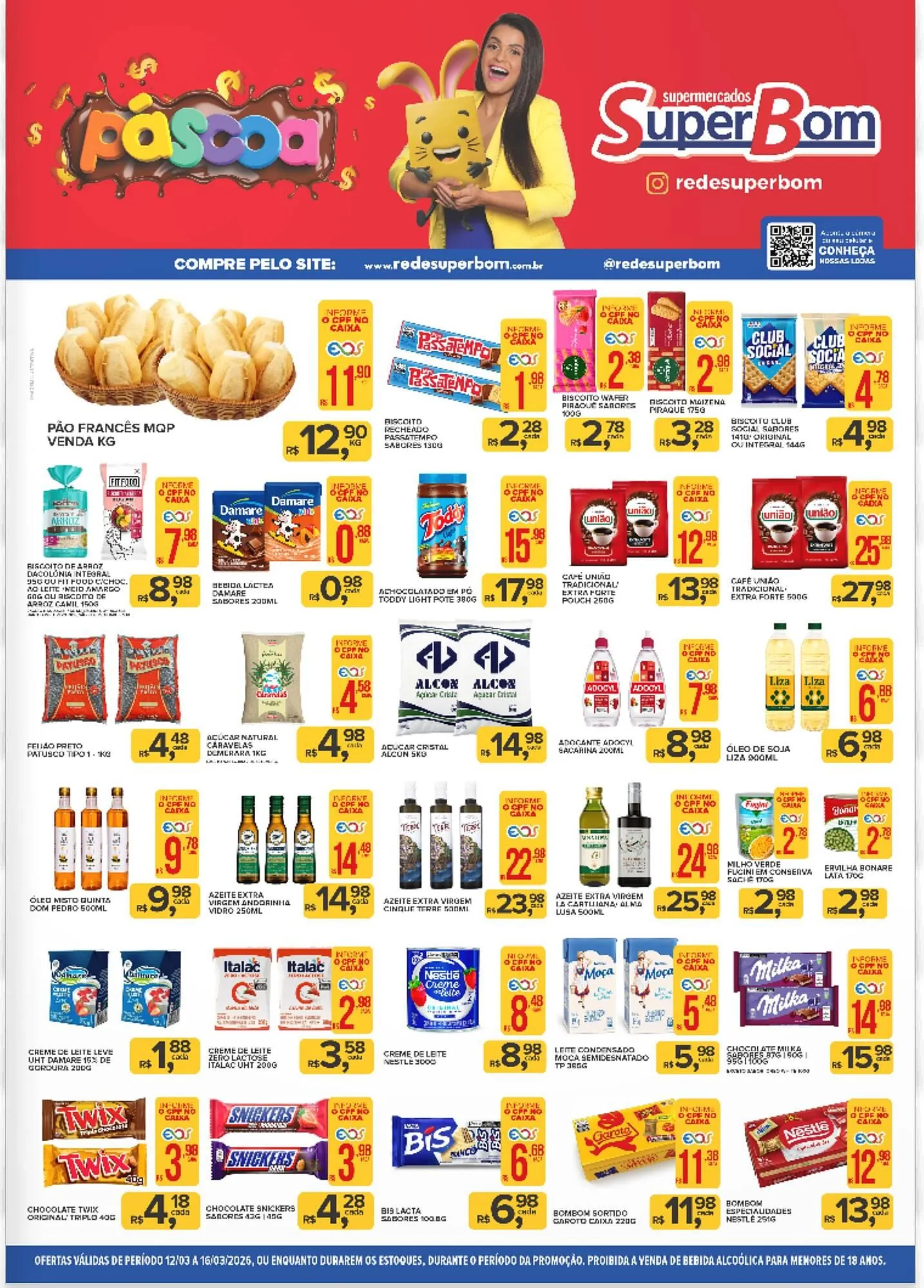 Encarte de Encarte Super Bom 12 de março até 16 de março 2026 - Pagina 1