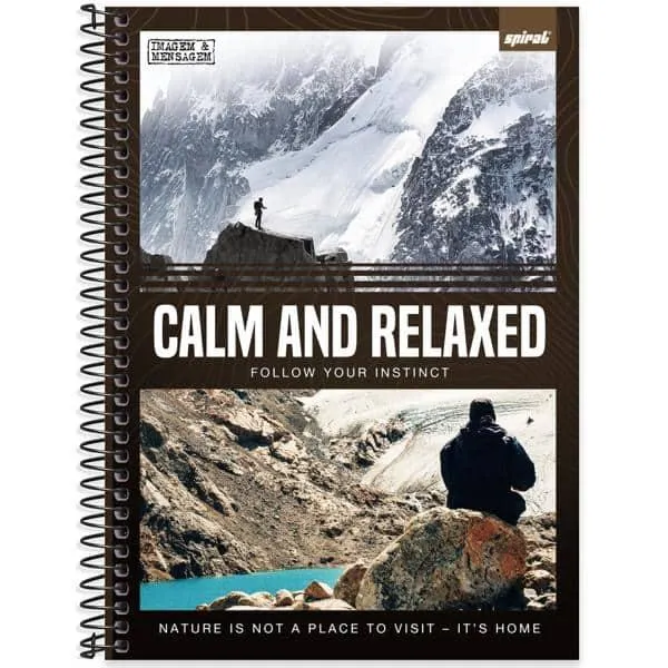 Caderno universitário capa dura 1x1, 80 folhas, Imagem & Mensagem, 2637970, Spiral Ima - PT 1 UN