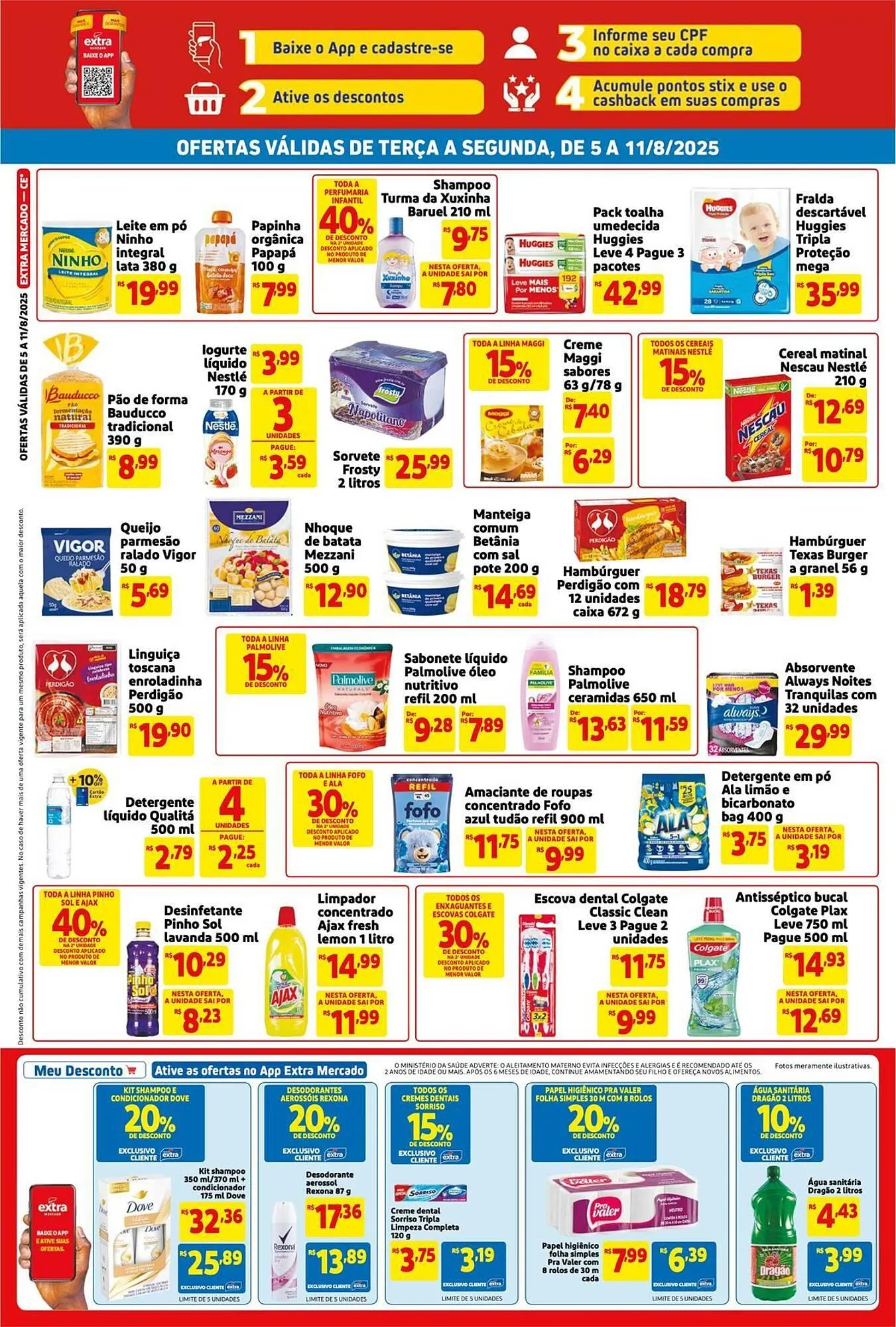Encarte de Catálogo Mercado Extra 5 de agosto até 11 de agosto 2025 - Pagina 2
