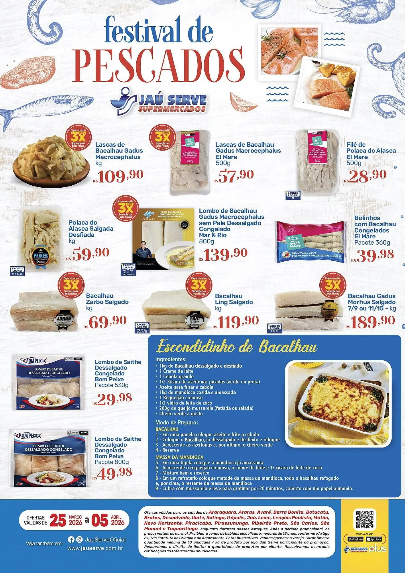 Encarte de Catálogo Supermercados Jau Serve 1 de abril até 5 de abril 2026 - Pagina 1