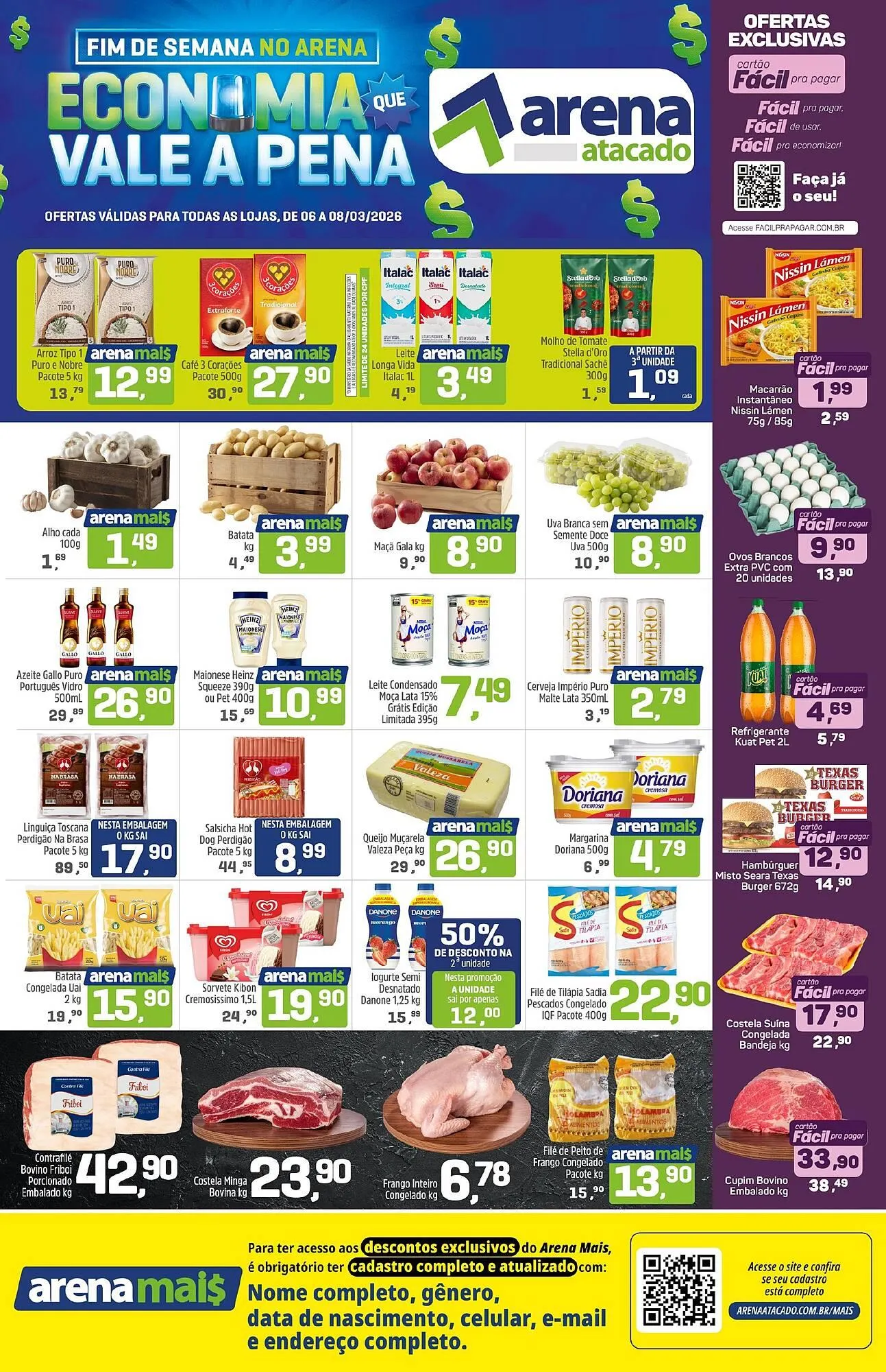 Encarte de Folheto Arena Atacado 6 de março até 8 de março 2026 - Pagina 1