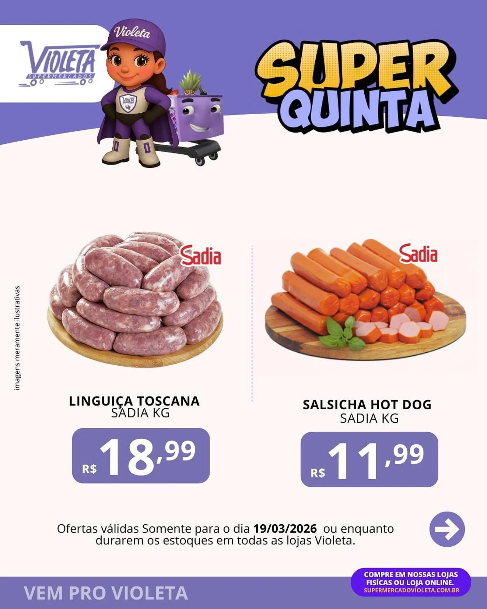 Encarte de Catálogo Violeta Supermercados 19 de março até 19 de março 2026 - Pagina 4