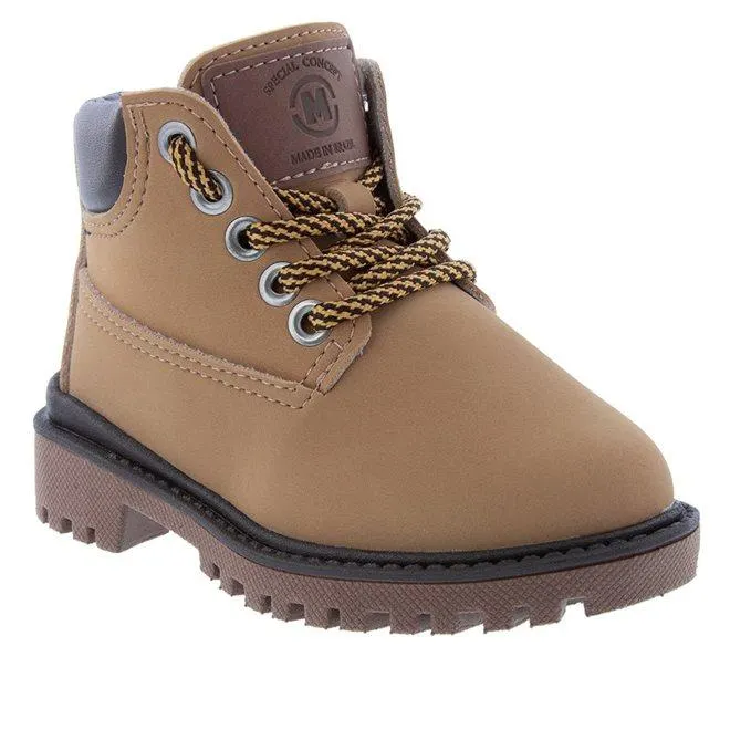 Bota Coturno Infantil Molekinho Tratorada Caramelo