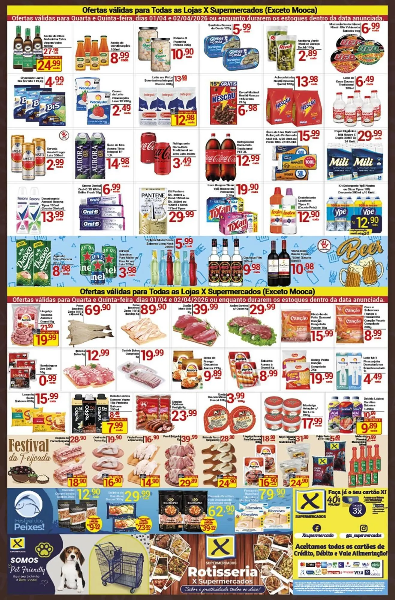 Encarte de Folheto X Supermercados 1 de abril até 2 de abril 2026 - Pagina 1
