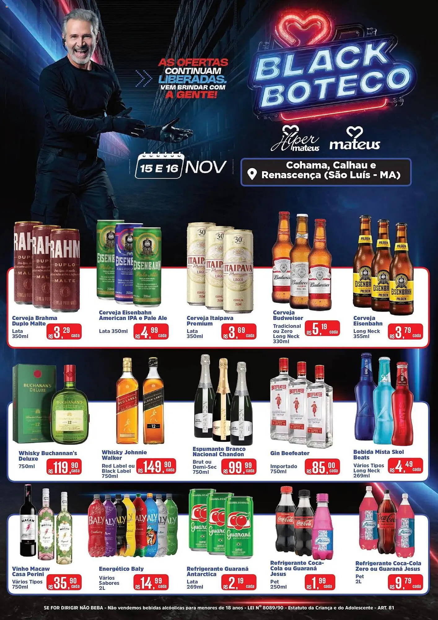 Encarte de Catálogo Supermercados Mateus 15 de novembro até 16 de novembro 2025 - Pagina 1