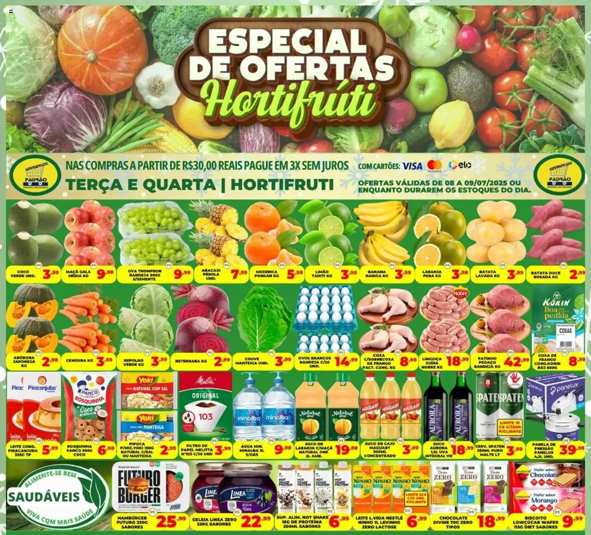 Encarte de Catálogo Supermercado Padrão 8 de julho até 10 de julho 2025 - Pagina 1