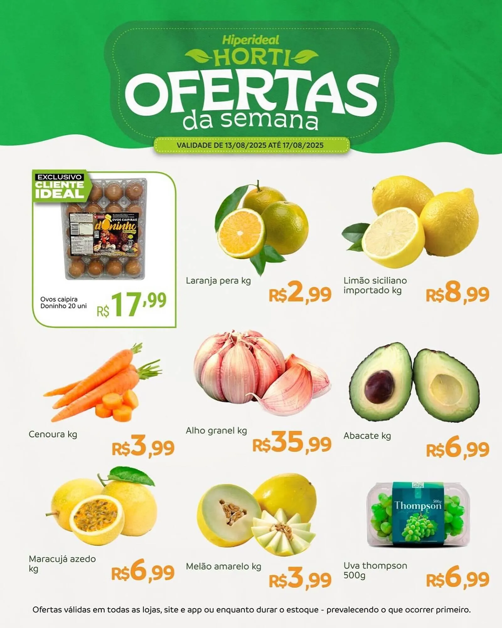 Encarte de Catálogo Hiperideal Supermercados 14 de agosto até 17 de agosto 2025 - Pagina 2