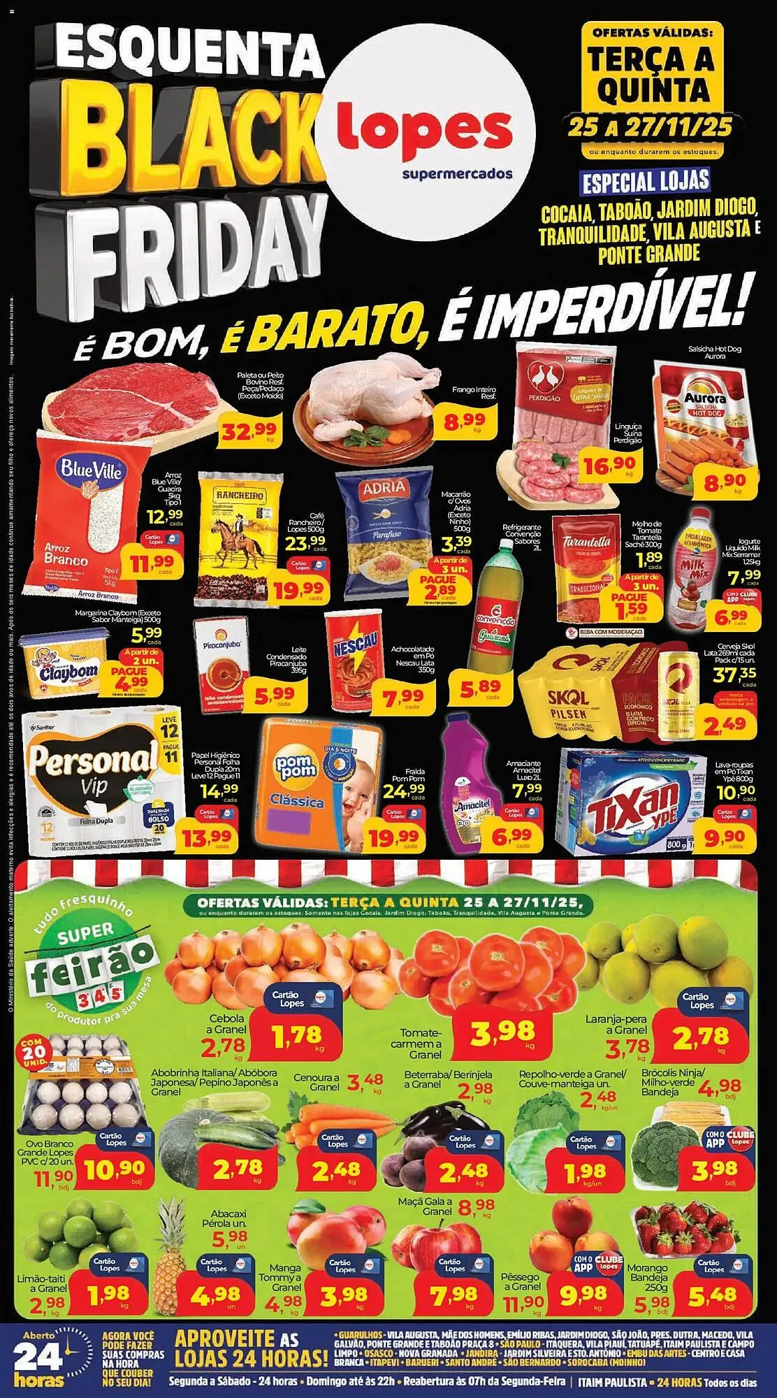 Encarte de Folheto Lopes Supermercados 25 de novembro até 27 de novembro 2025 - Pagina 1