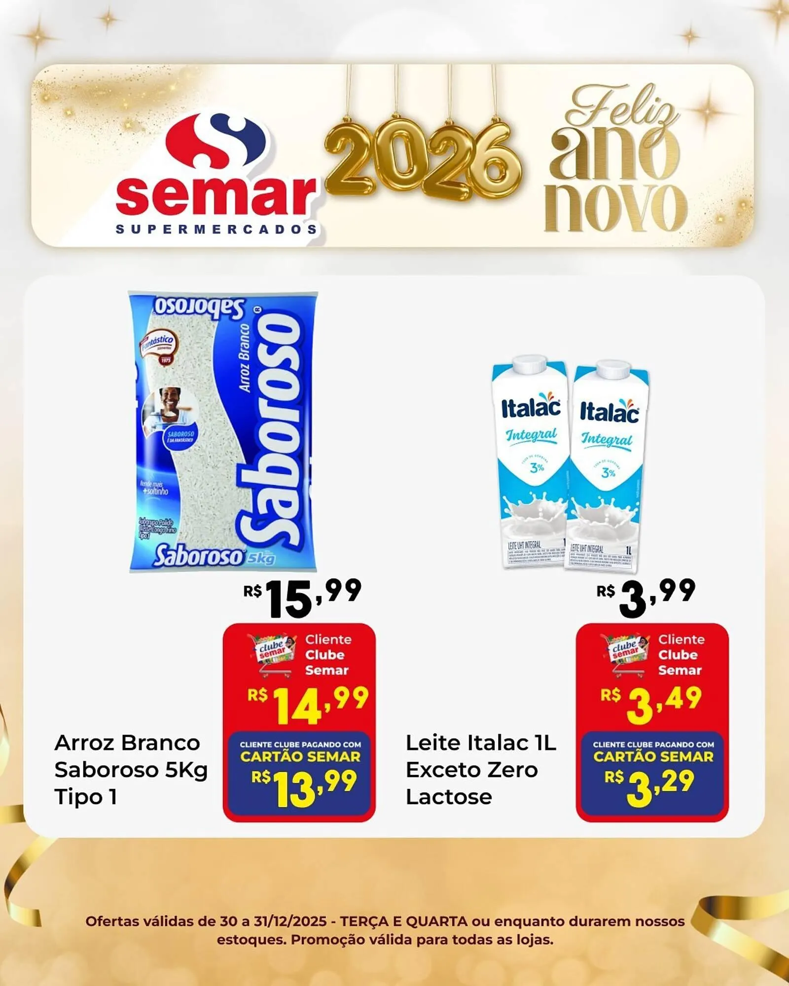 Encarte de Folheto Semar Supermercado 30 de dezembro até 31 de dezembro 2025 - Pagina 3