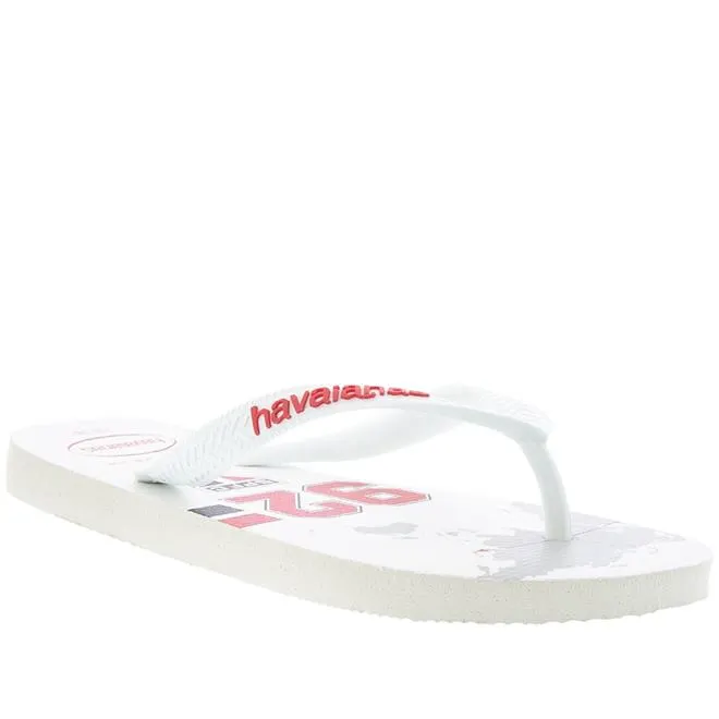 Chinelo Havaianas Top Times São Paulo Futebol Clube Branco
