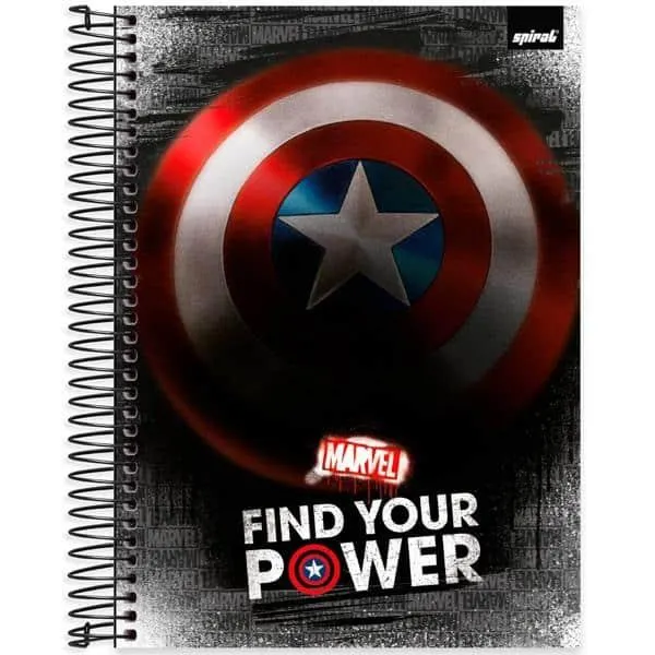 Caderno Universitário Capa Dura 15X1 240 Folhas Marvel Red Brick Spiral - PT 1 UN