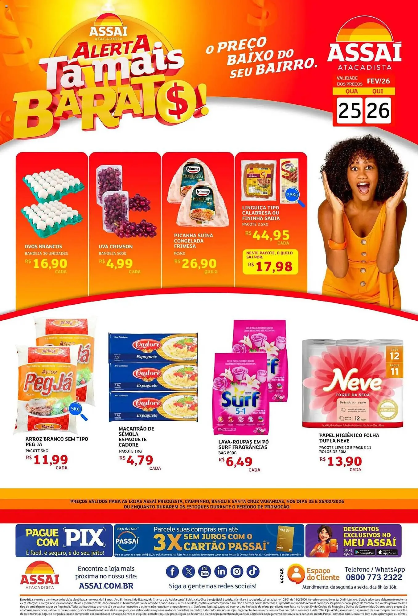 Encarte de Encarte Assaí Atacadista 25 de fevereiro até 26 de fevereiro 2026 - Pagina 1