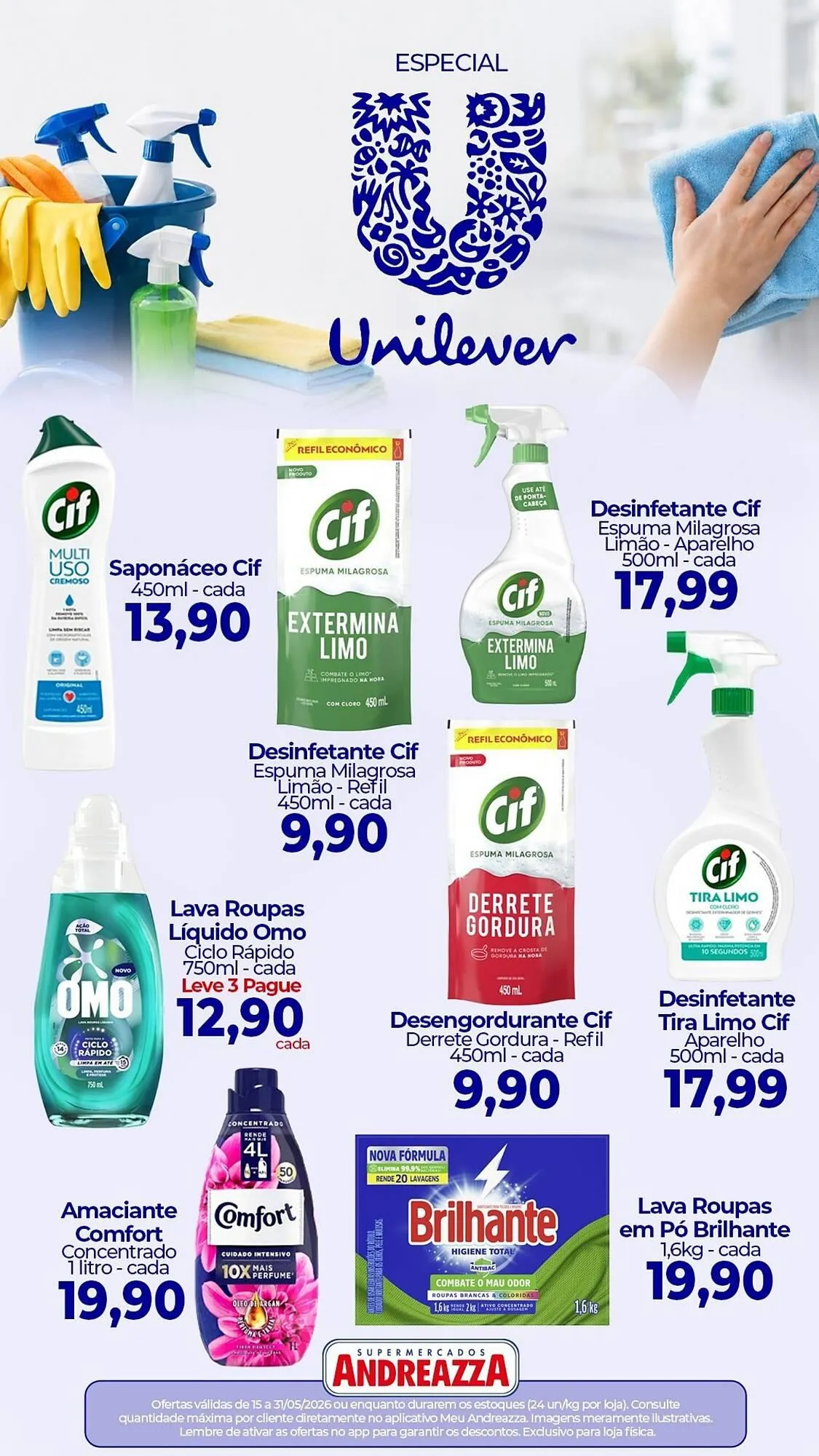 Encarte de Catálogo Supermercados Andreazza 15 de maio até 31 de maio 2026 - Pagina 1