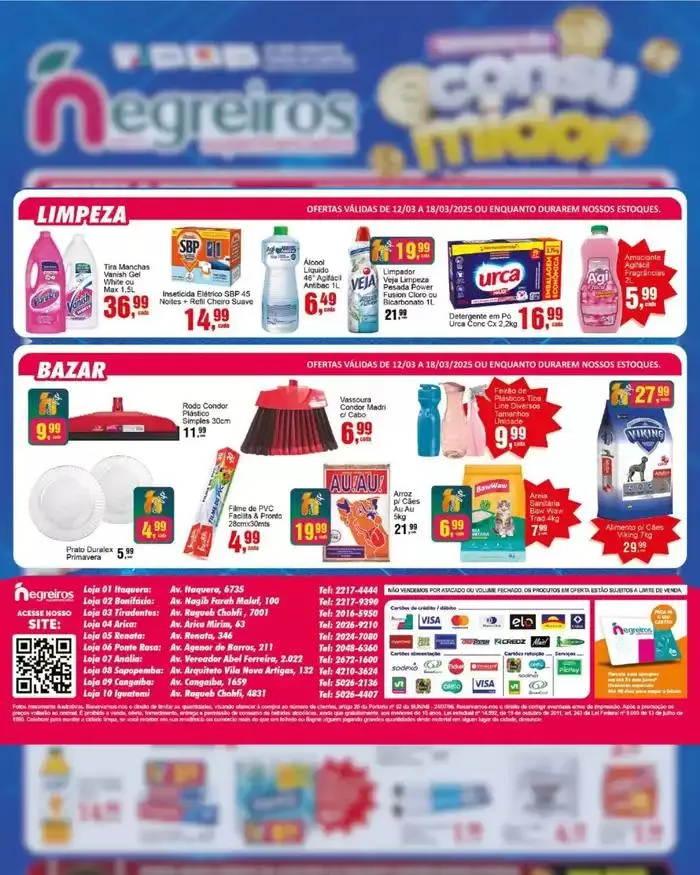 Encarte de Encarte Negreiros Supermercados 12 de março até 18 de março 2025 - Pagina 1
