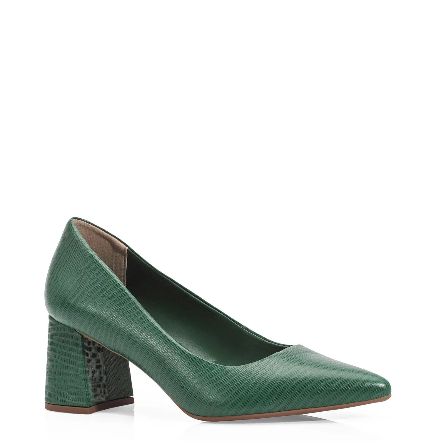 Scarpin Classic Couro Lezard Verde