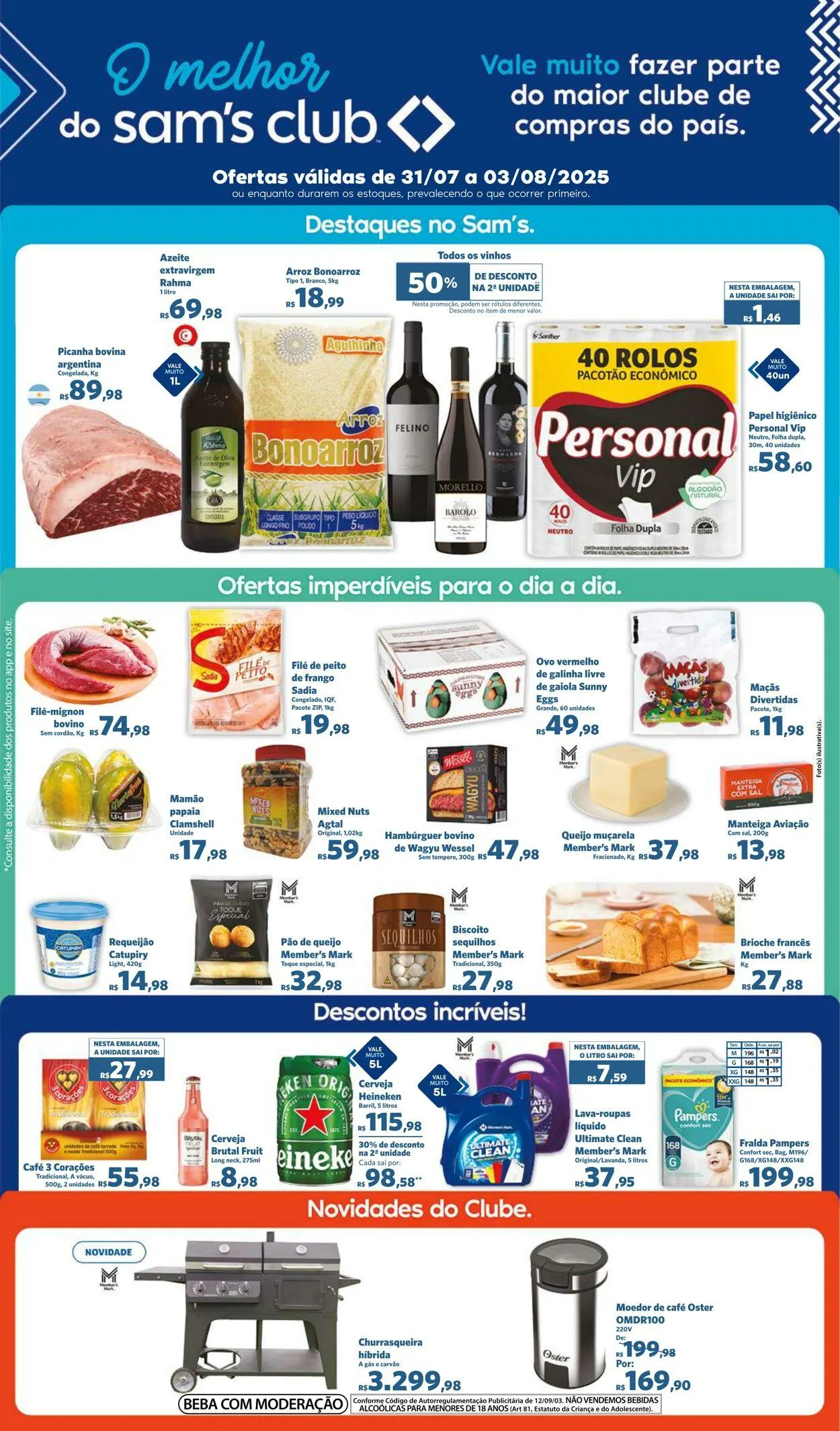 Encarte de Sam's Club 31 de julho até 3 de agosto 2025 - Pagina 1
