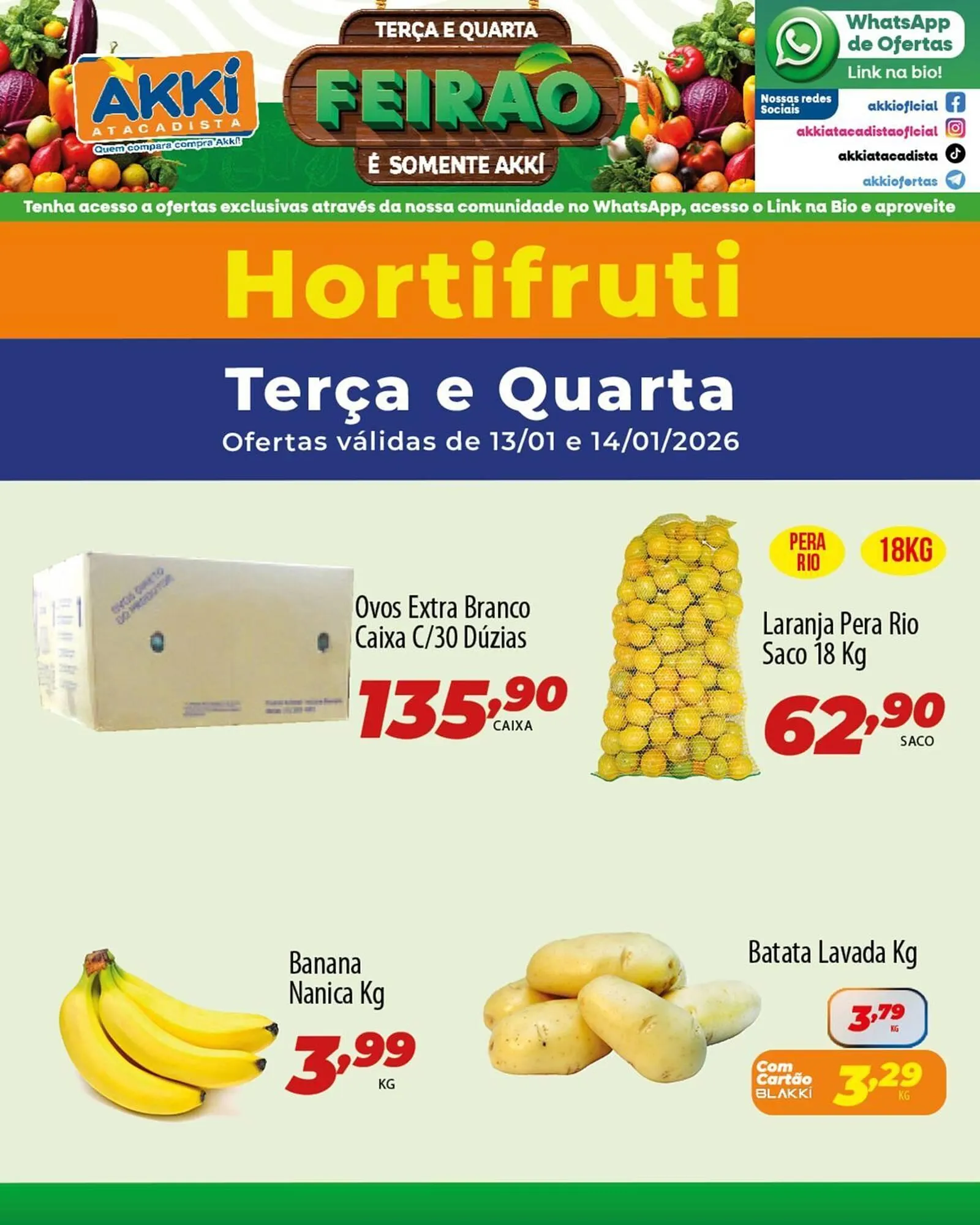 Encarte de Folheto Akki Atacadista 13 de janeiro até 14 de janeiro 2026 - Pagina 1