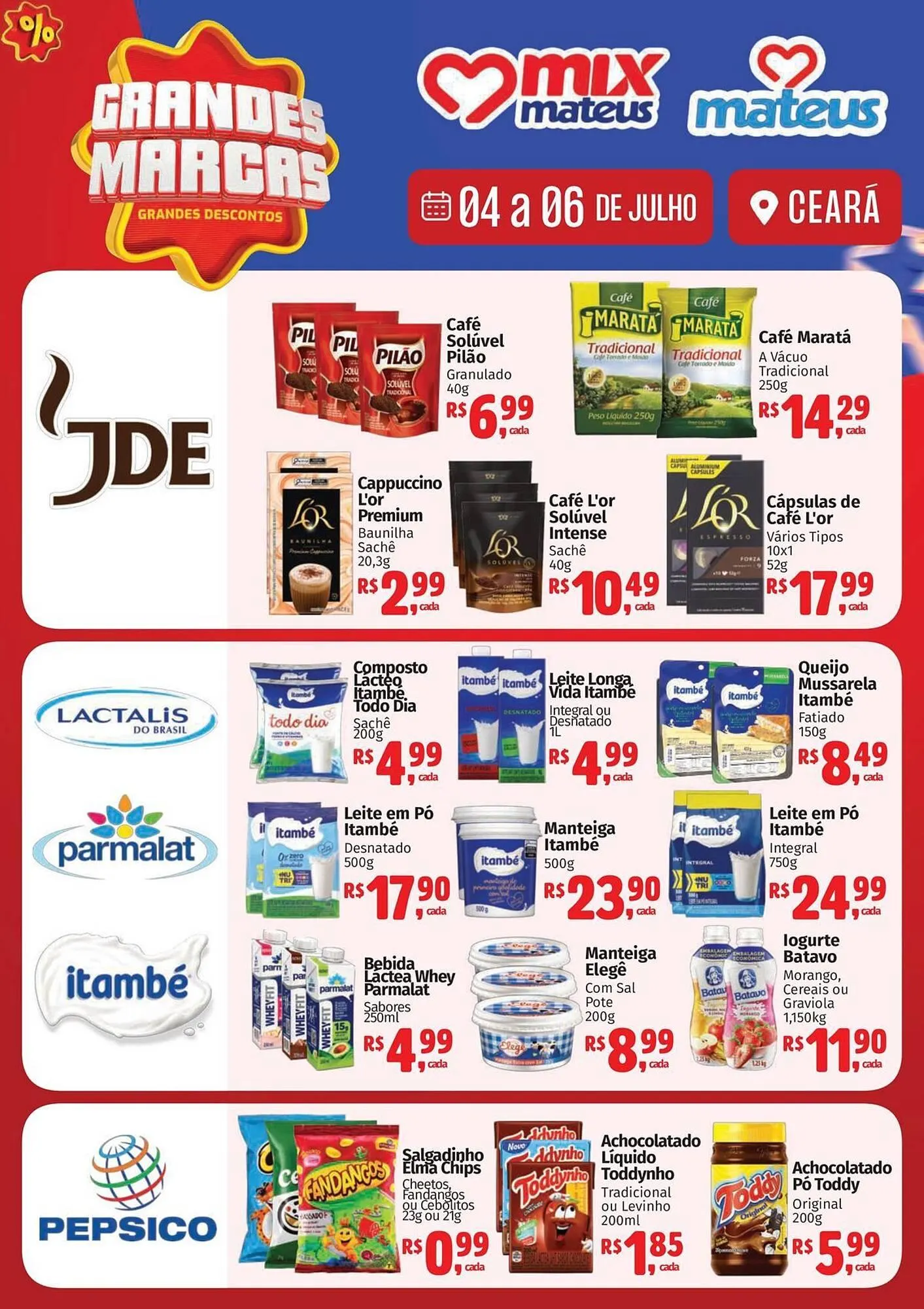 Encarte de Catálogo Supermercados Mateus 4 de julho até 6 de julho 2025 - Pagina 1