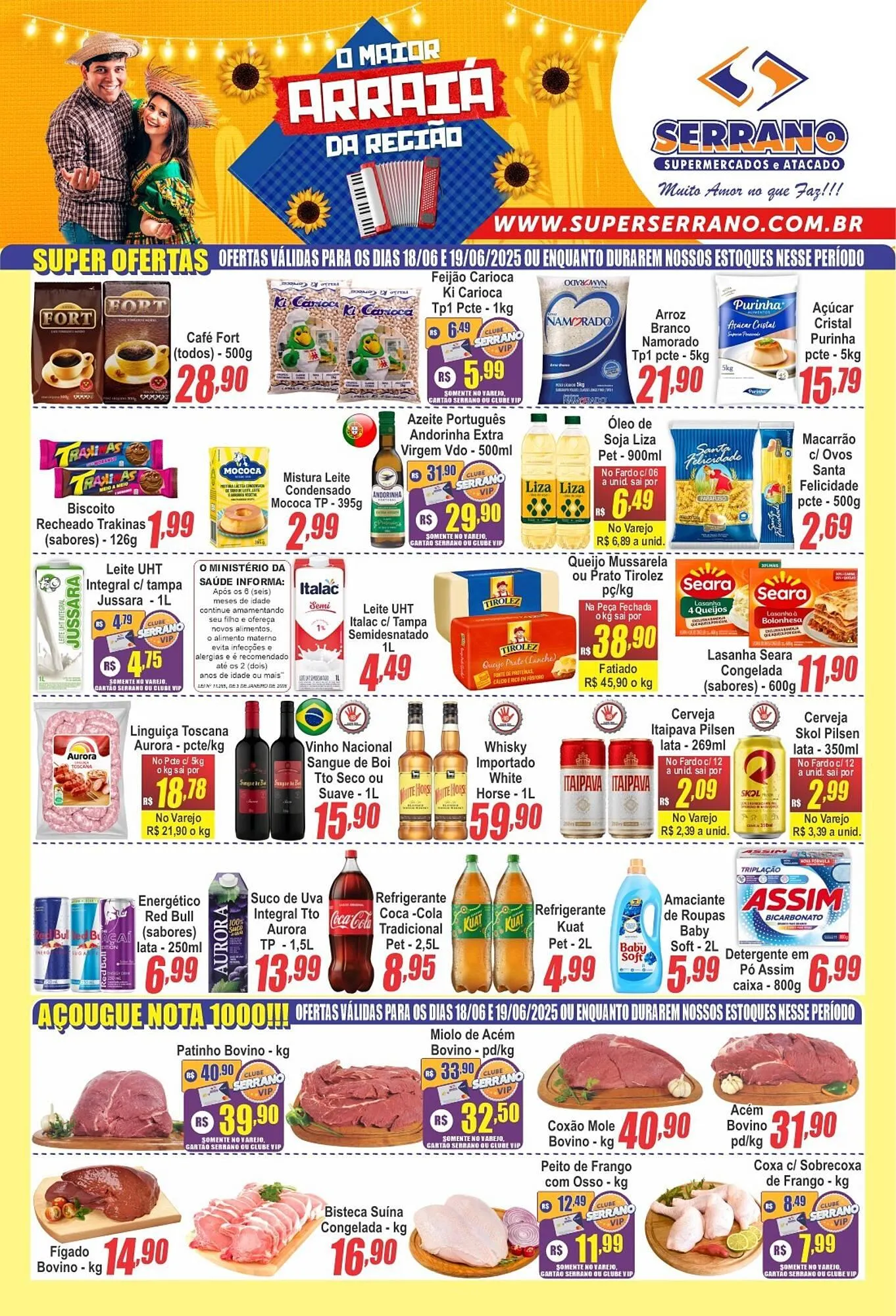 Encarte de Catálogo Serrano Supermercado 18 de junho até 19 de junho 2025 - Pagina 1