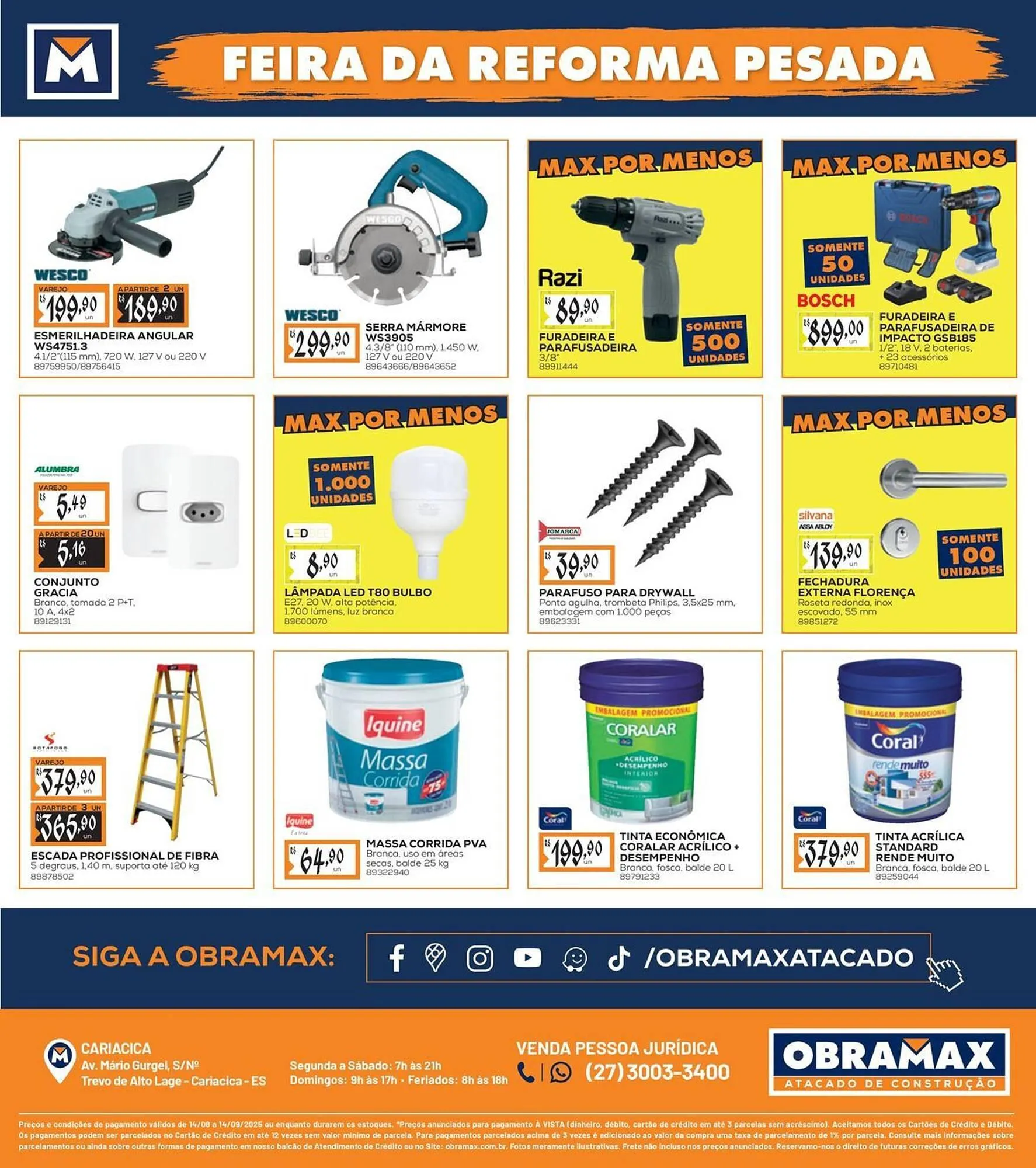 Encarte de Catálogo Obramax 14 de agosto até 14 de setembro 2025 - Pagina 4