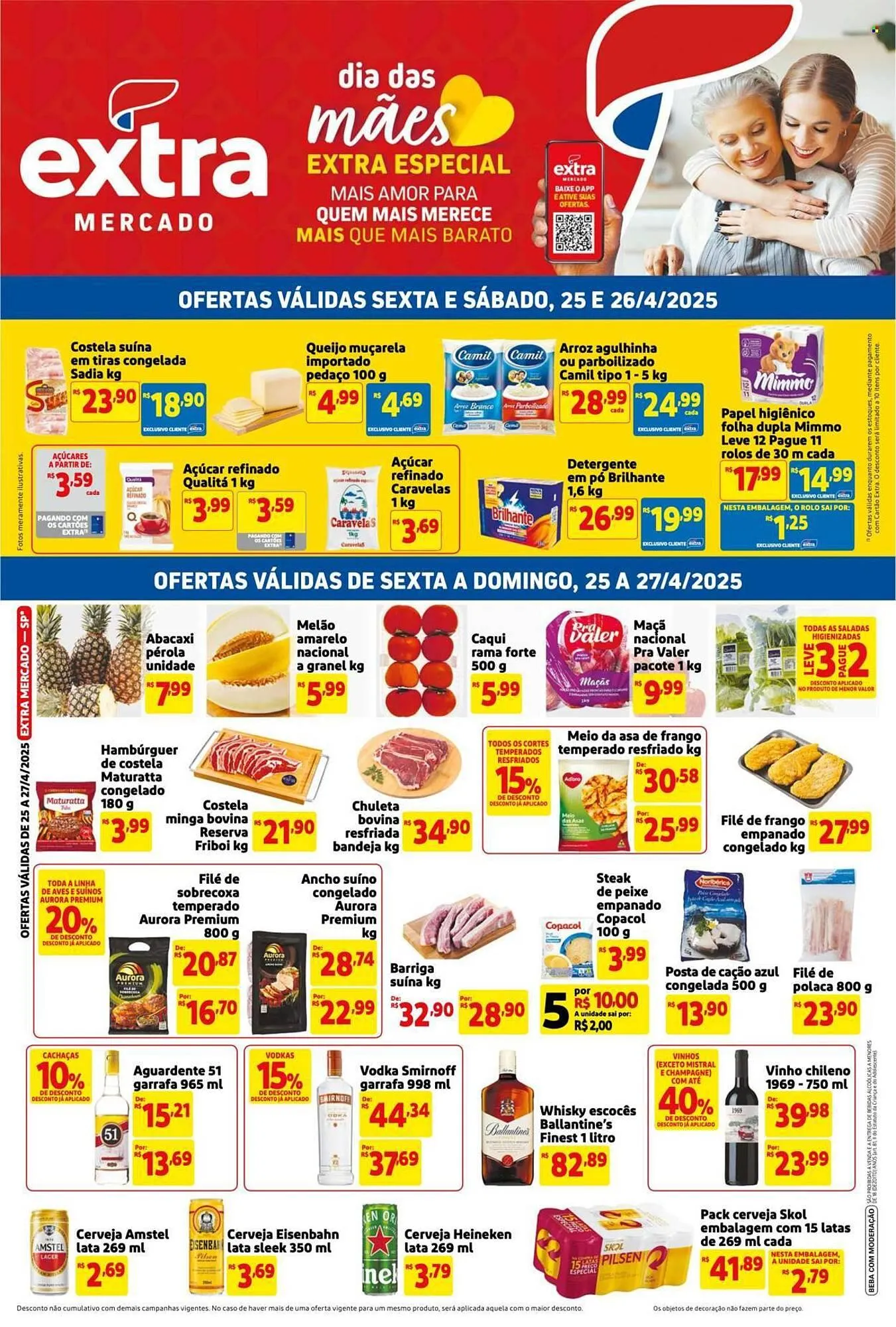 Encarte de Catálogo Mercado Extra 25 de abril até 27 de abril 2025 - Pagina 1