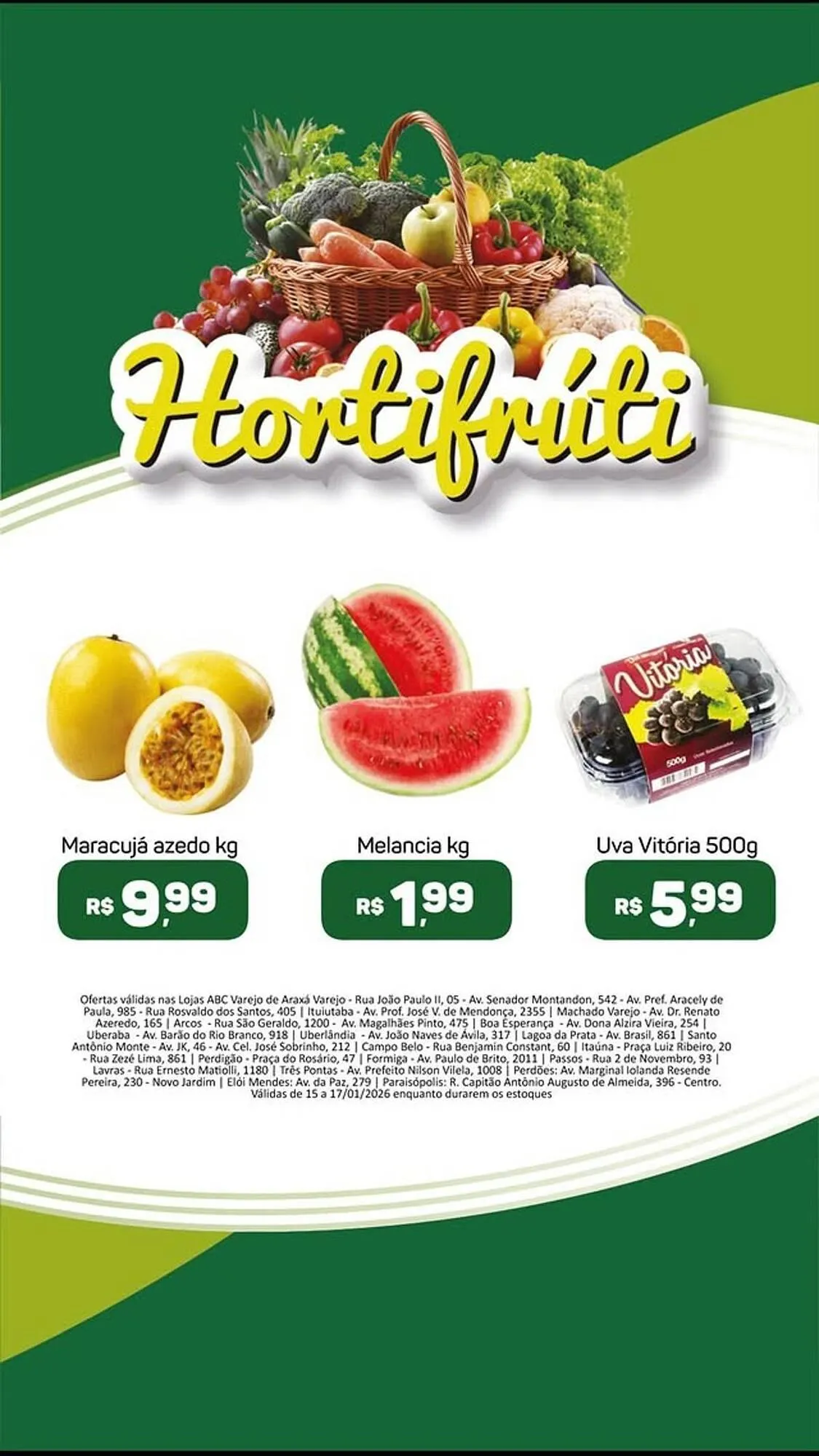 Encarte de Catálogo Supermercados ABC 16 de janeiro até 17 de janeiro 2026 - Pagina 1