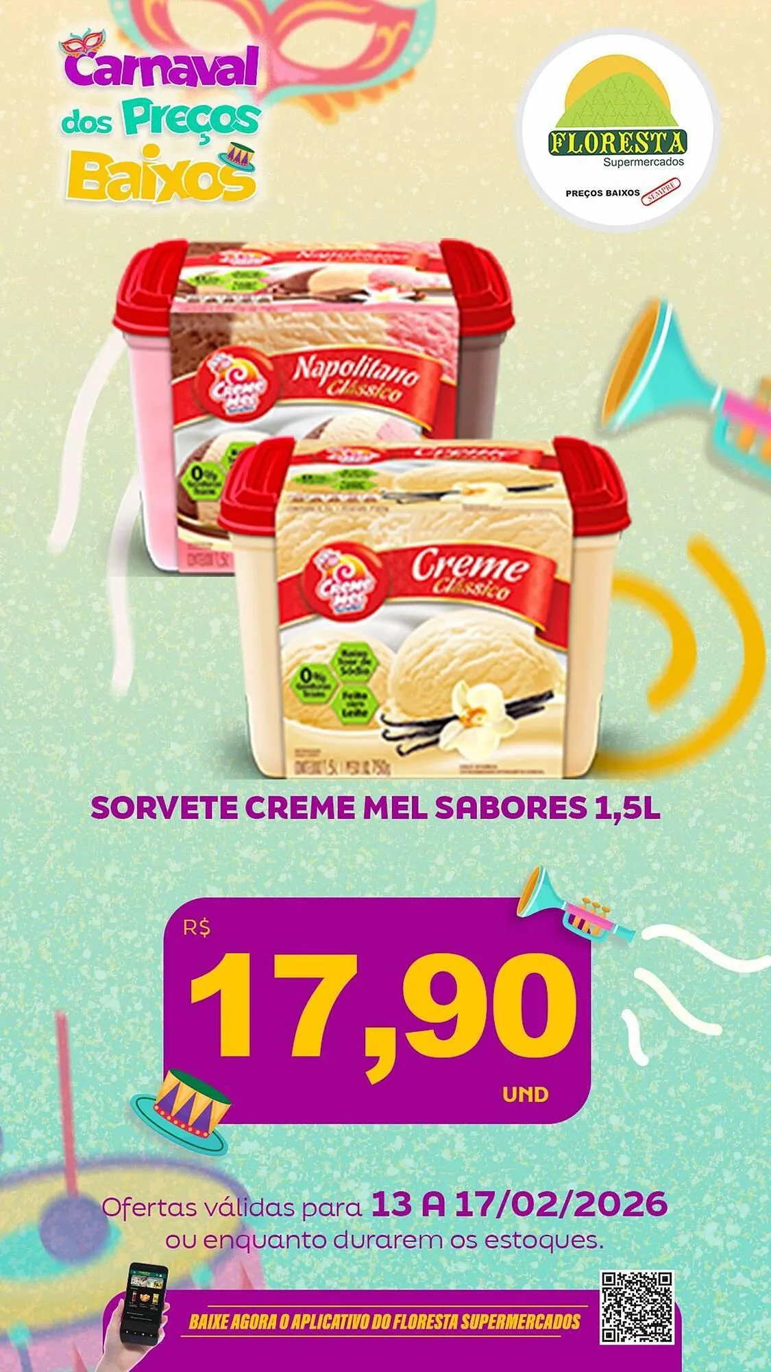 Encarte de Catálogo Floresta Supermercados 13 de fevereiro até 17 de fevereiro 2026 - Pagina 43