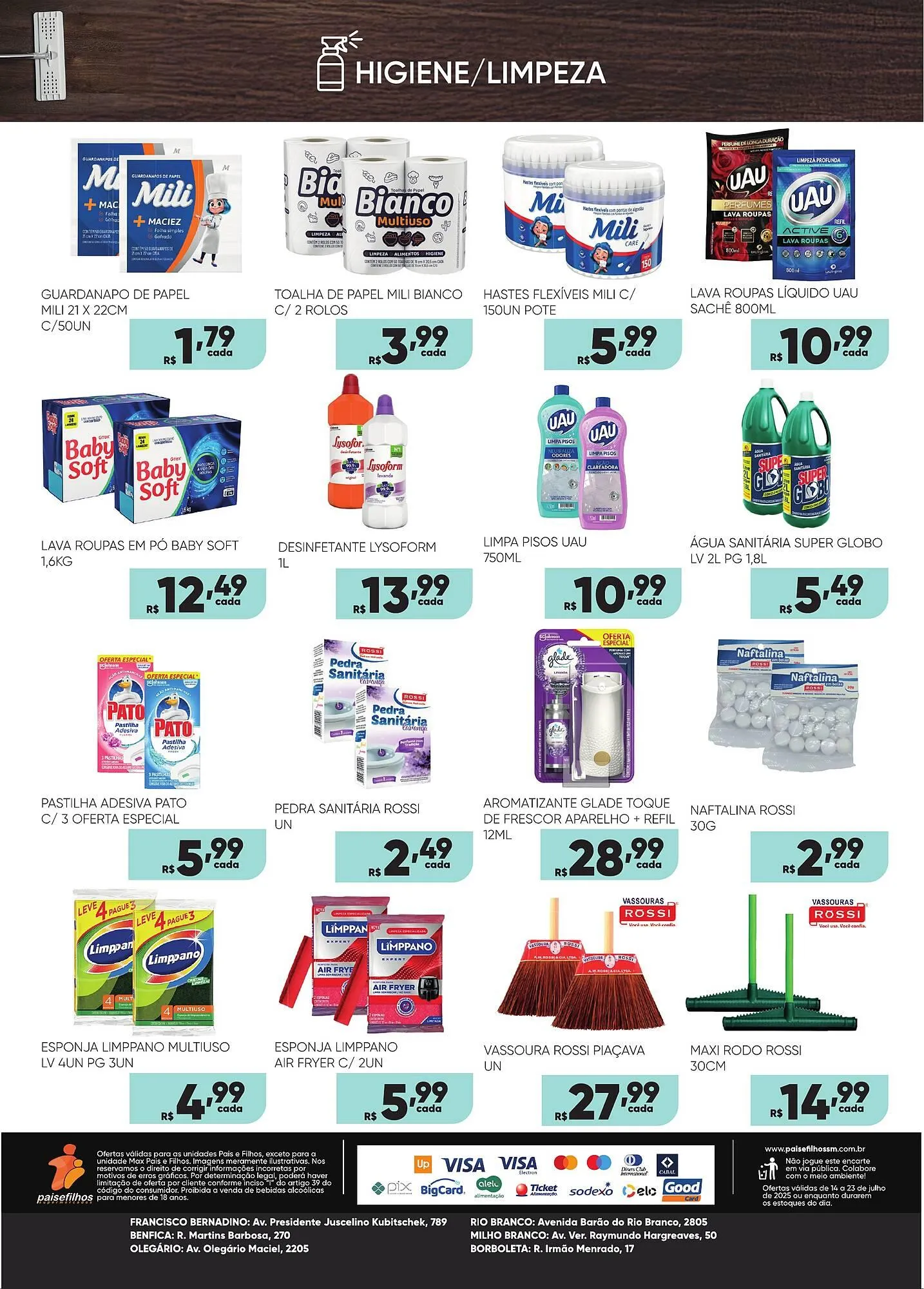 Encarte de Catálogo Pais e Filhos Supermercados 14 de julho até 23 de julho 2025 - Pagina 12