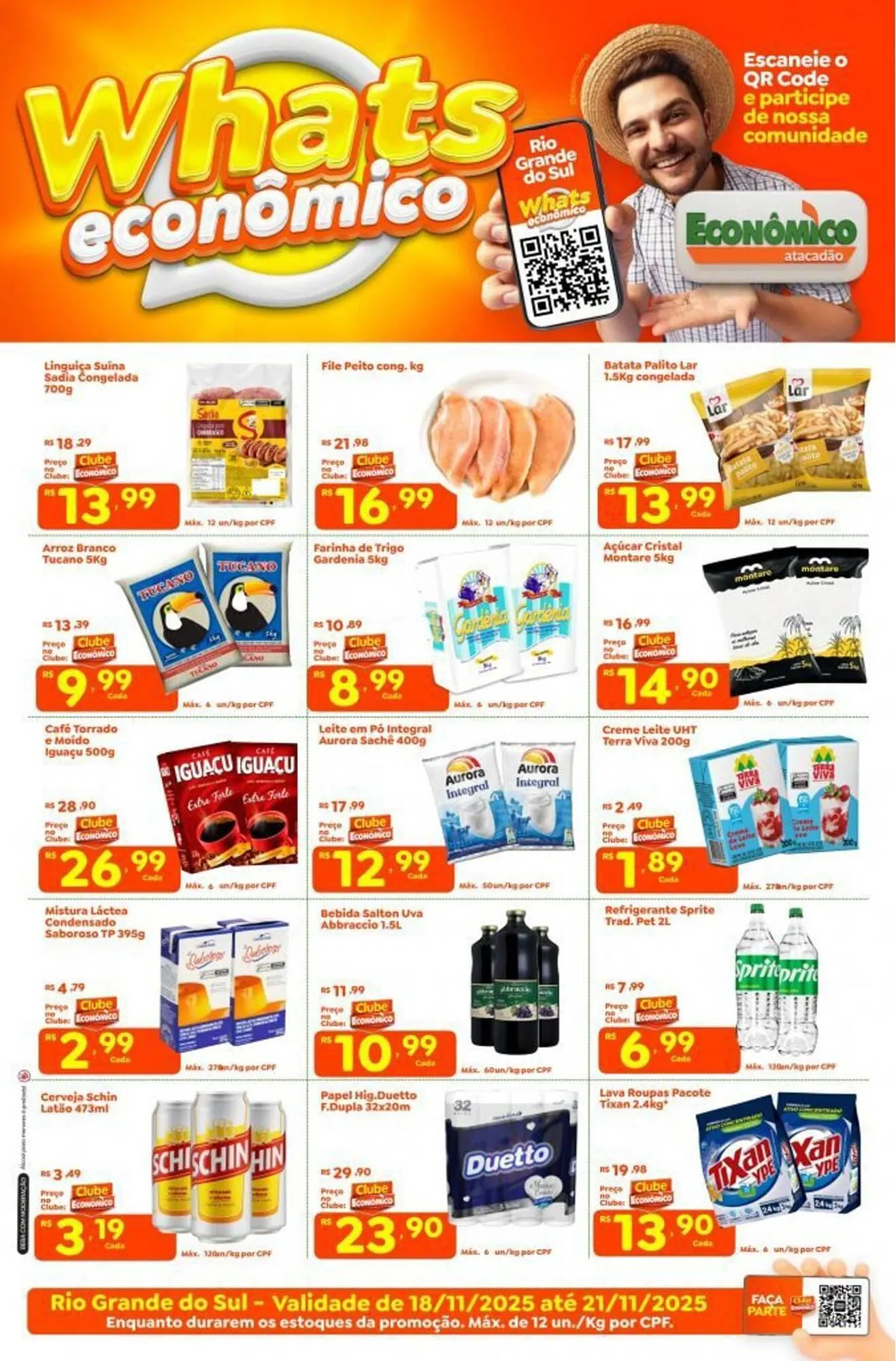Encarte de Catálogo Econômico Atacadão 18 de novembro até 21 de novembro 2025 - Pagina 1