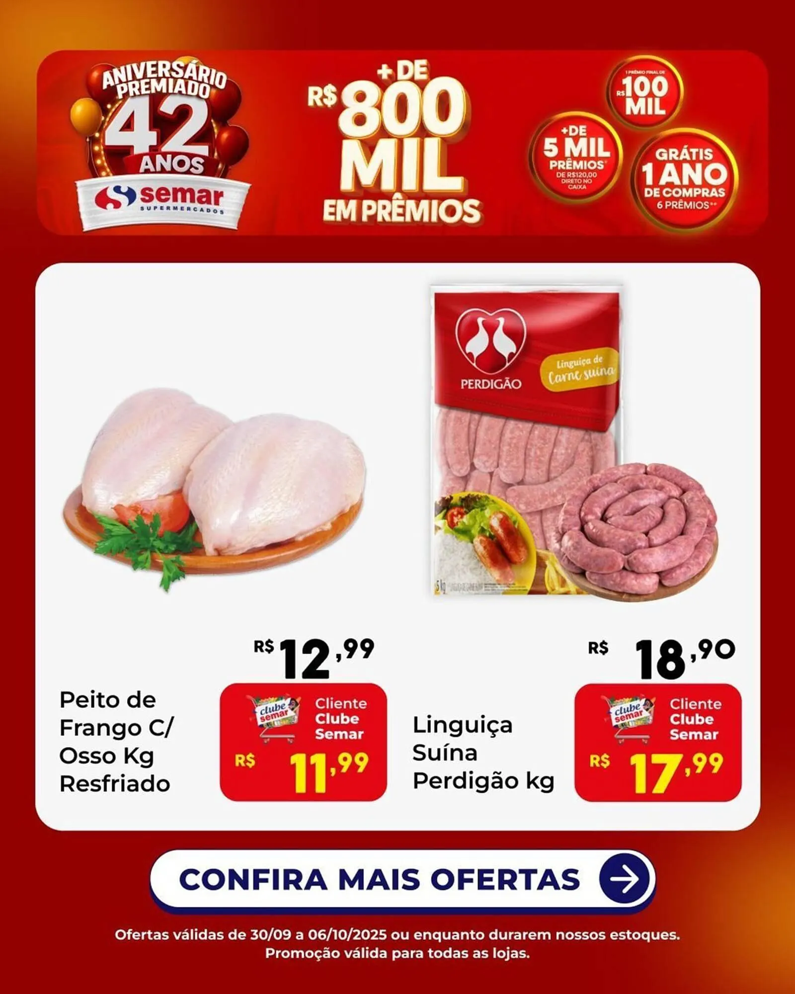Encarte de Folheto Semar Supermercado 30 de setembro até 6 de outubro 2025 - Pagina 1