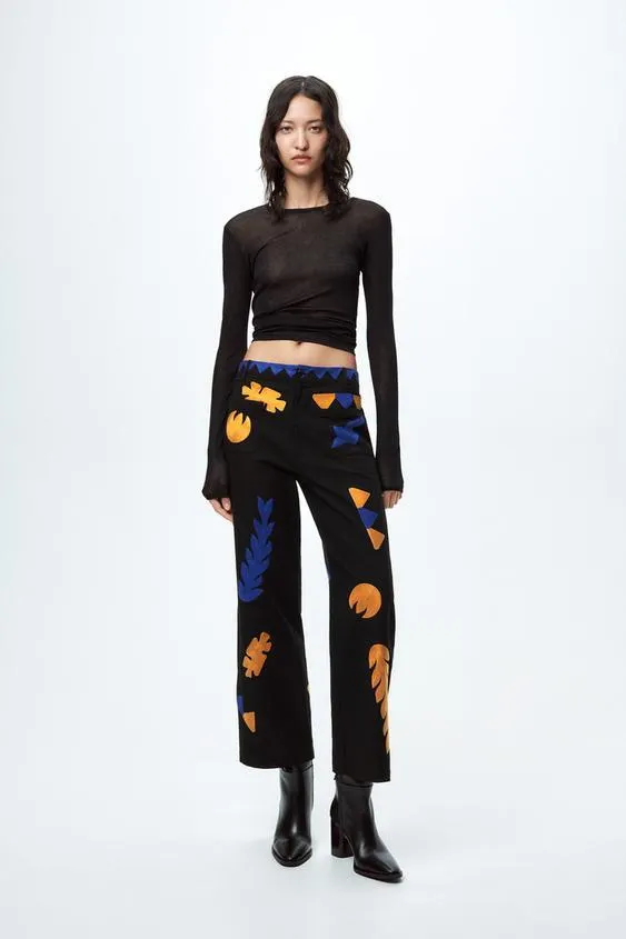 ZW CALÇA COM BORDADOS