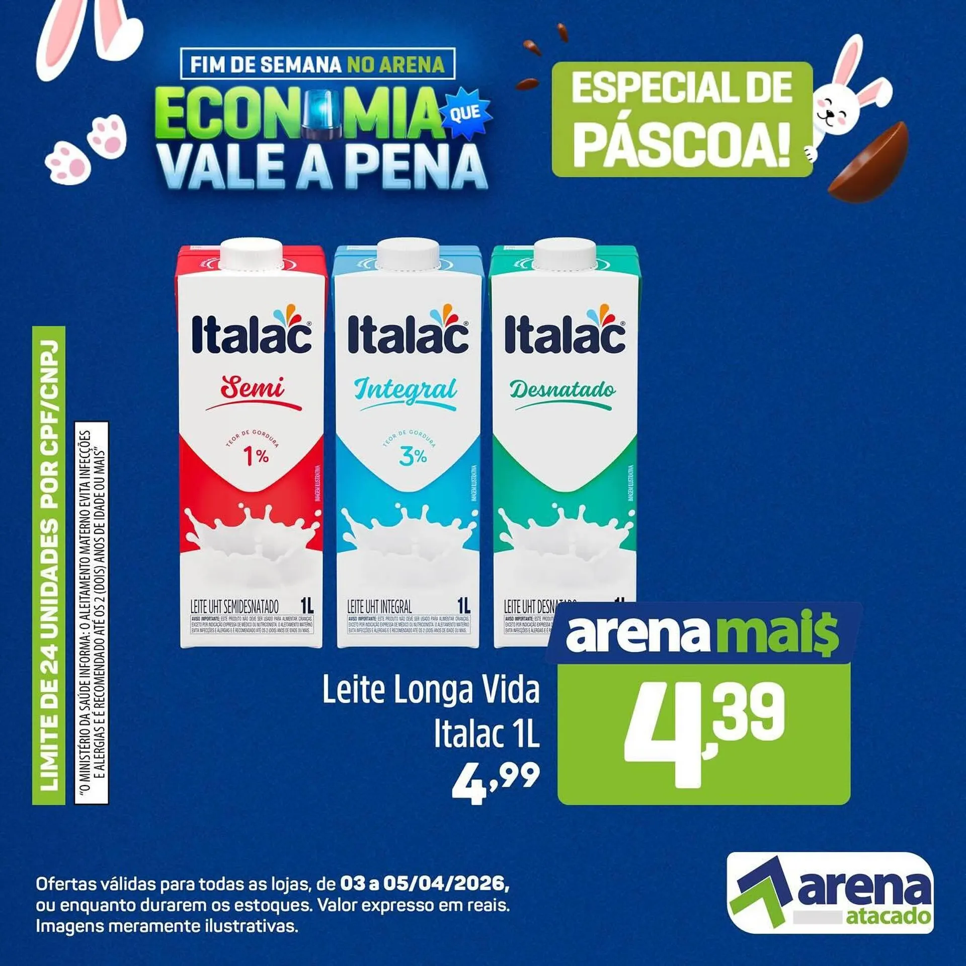 Encarte de Folheto Arena Atacado 3 de abril até 5 de abril 2026 - Pagina 1