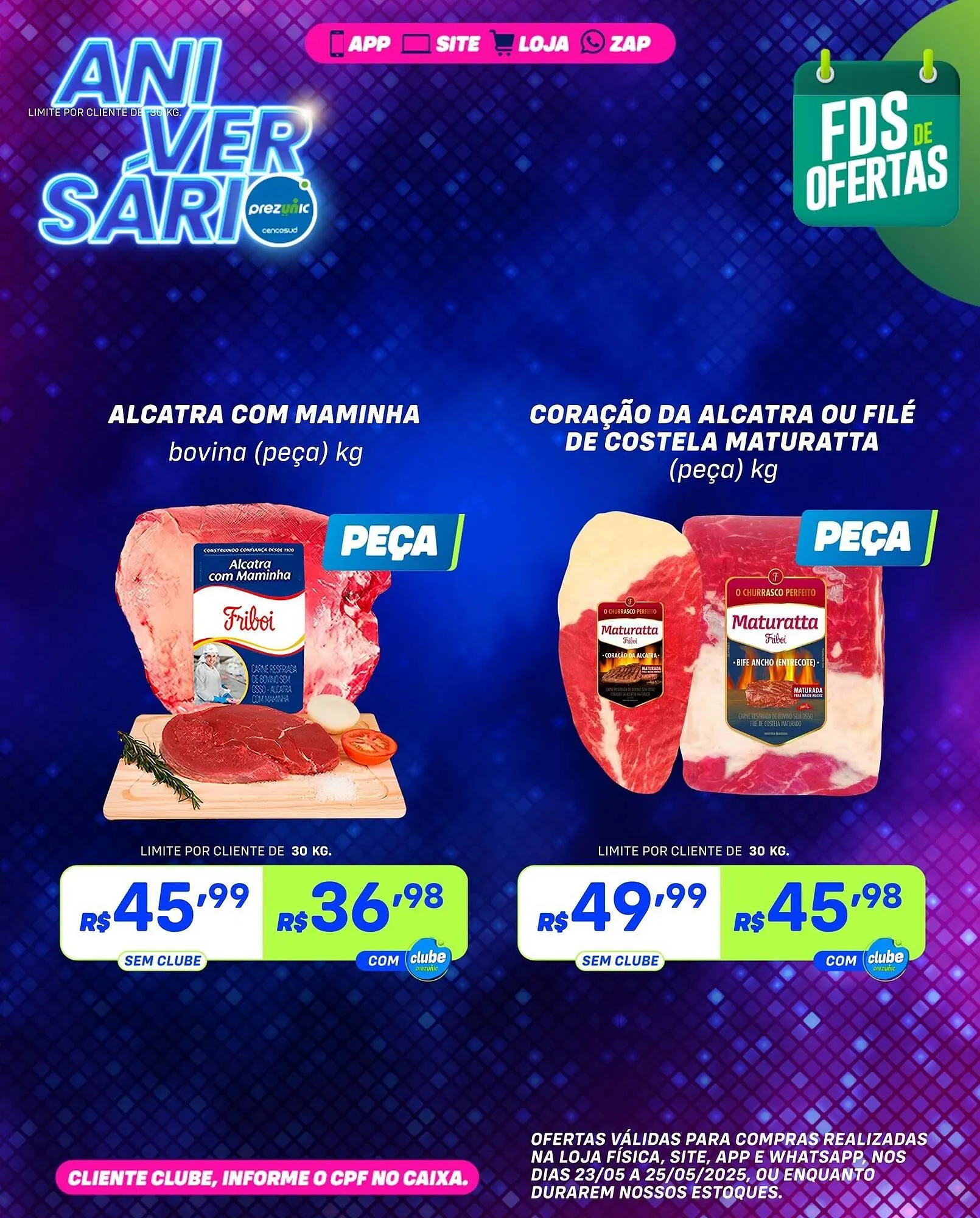 Encarte de Catálogo Prezunic 23 de maio até 25 de maio 2025 - Pagina 1