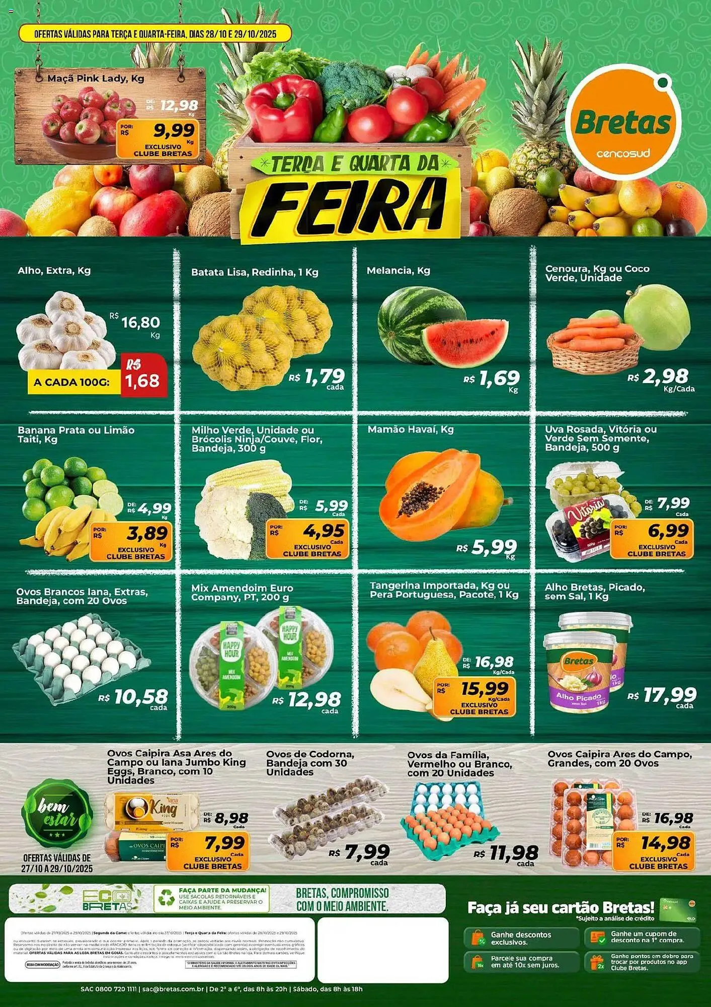 Encarte de Catálogo Supermercados Bretas 27 de outubro até 29 de outubro 2025 - Pagina 2