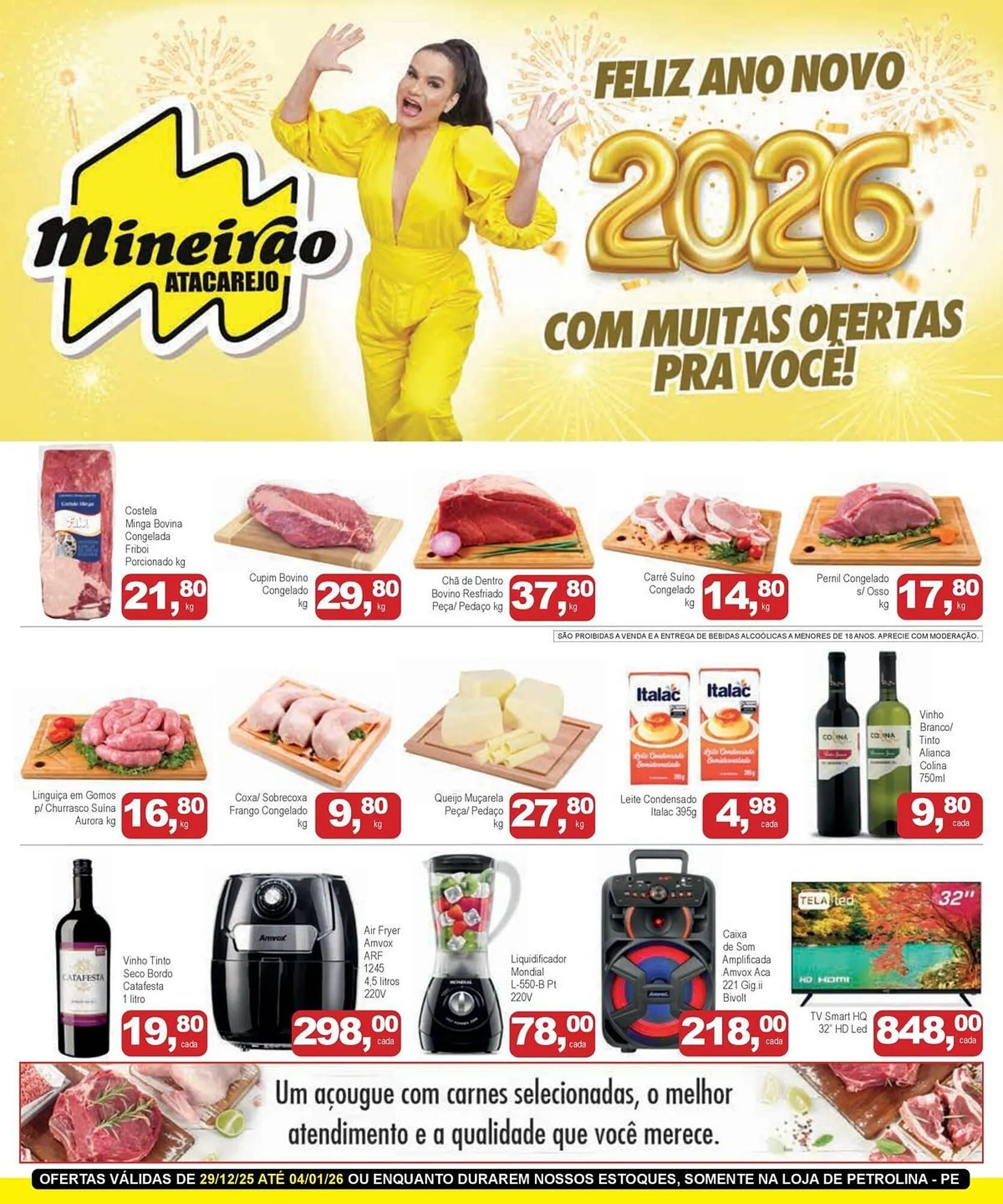 Encarte de Folheto Mineirão Atacarejo 29 de dezembro até 4 de janeiro 2026 - Pagina 1