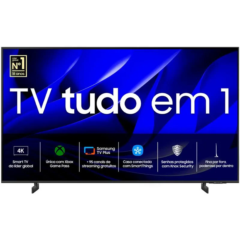 Smart TV 85" Samsung CRYSTAL UHD 4K DU8000 com Gaming Hub e Assistentes de Voz