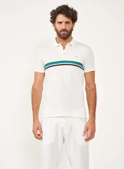 Camisa Polo Com Detalhe Listras