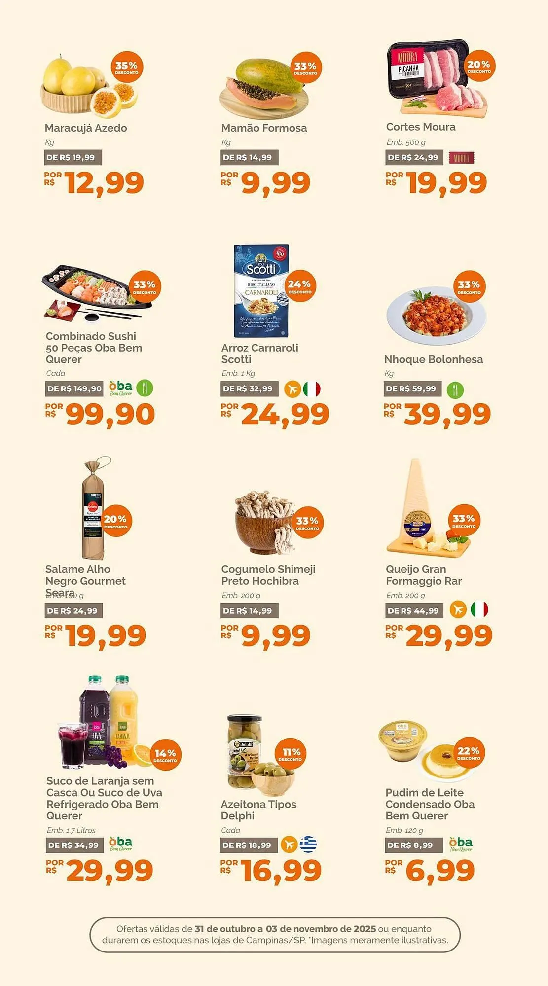 Encarte de Folheto Oba Hortifruti 31 de outubro até 3 de novembro 2025 - Pagina 6