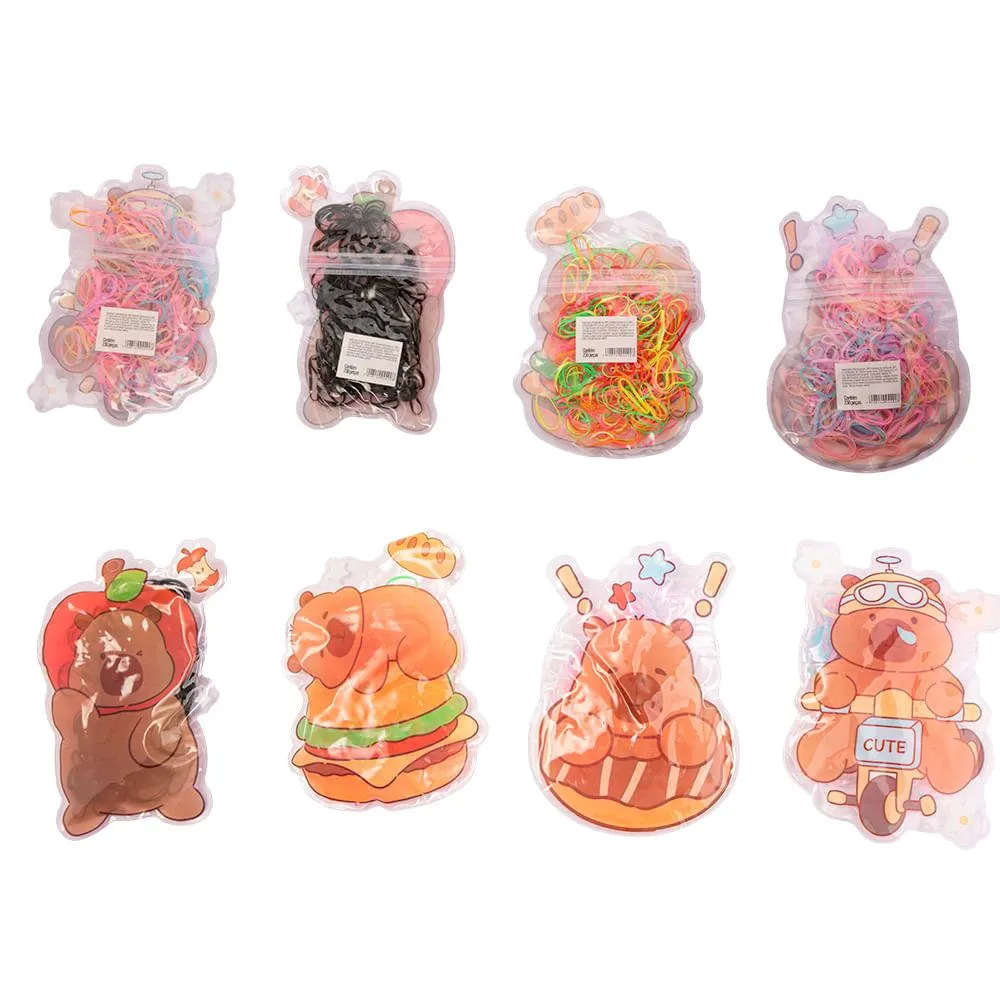 Kit Elásticos Para Cabelo Fashion Sortido 230 Unidades Plástico Tpu 18x12,5x1,5cm LM4137 - honeyhome