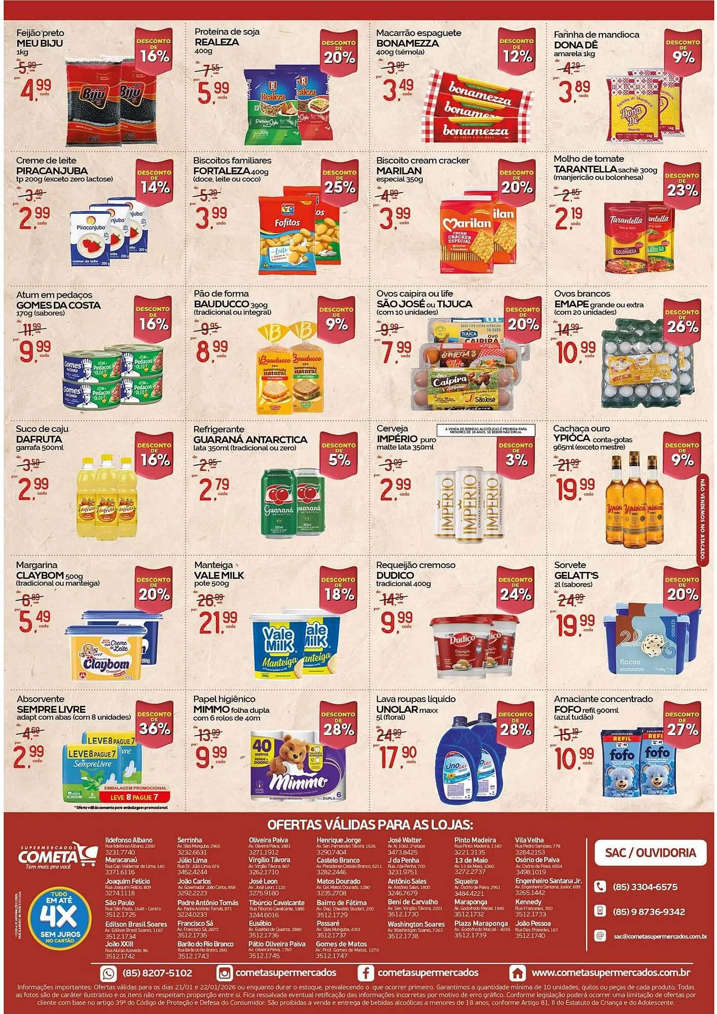 Encarte de Encarte Cometa Supermercados 21 de janeiro até 22 de janeiro 2026 - Pagina 2