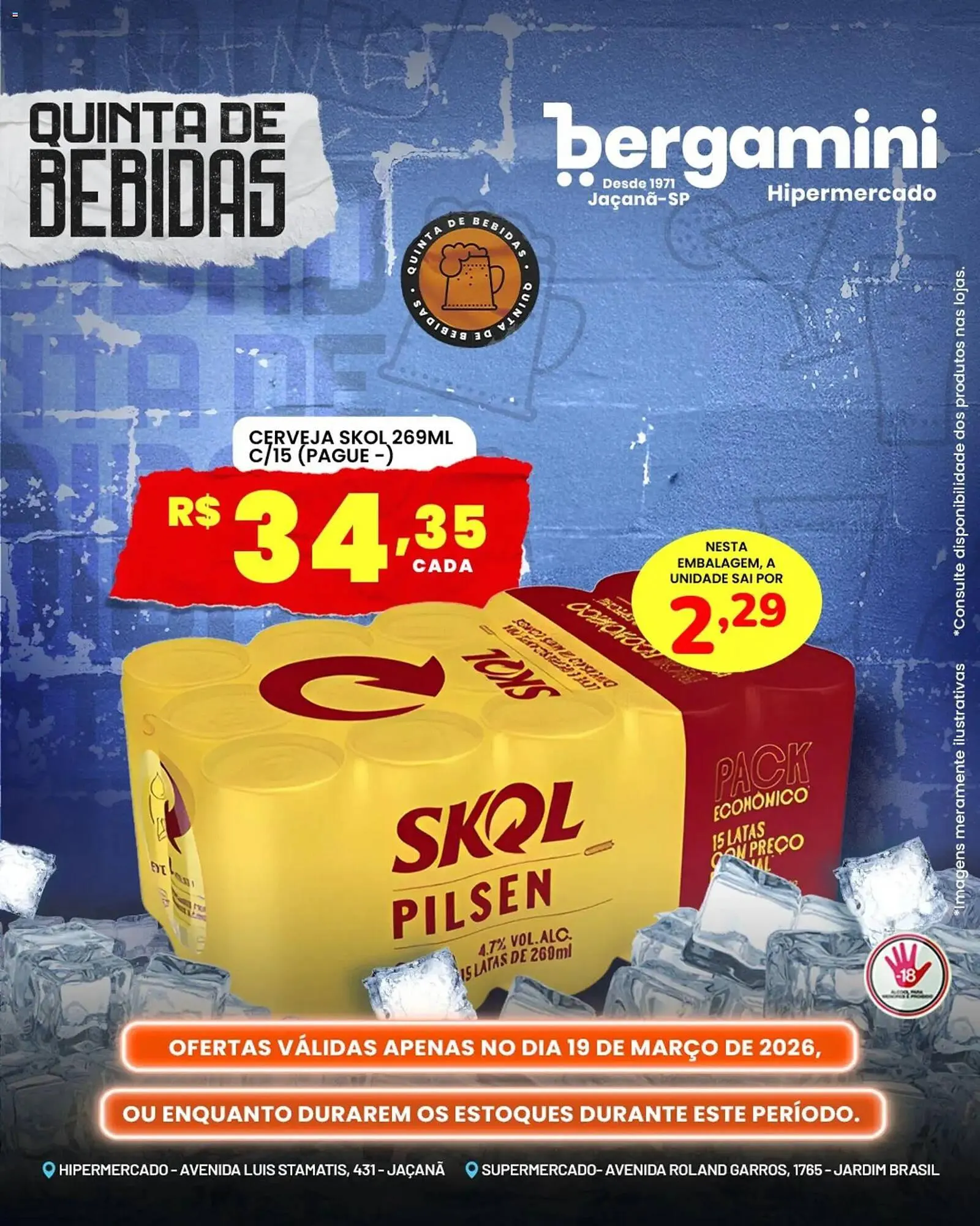 Encarte de Catálogo Supermercado Bergamini 19 de março até 19 de março 2026 - Pagina 1