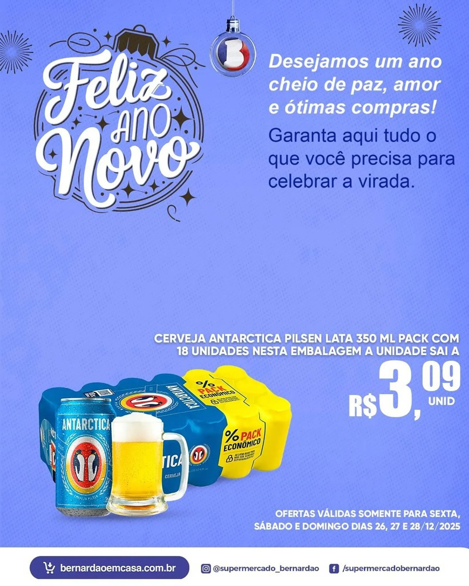 Encarte de Catálogo Supermercado Bernardão 26 de dezembro até 28 de dezembro 2025 - Pagina 1
